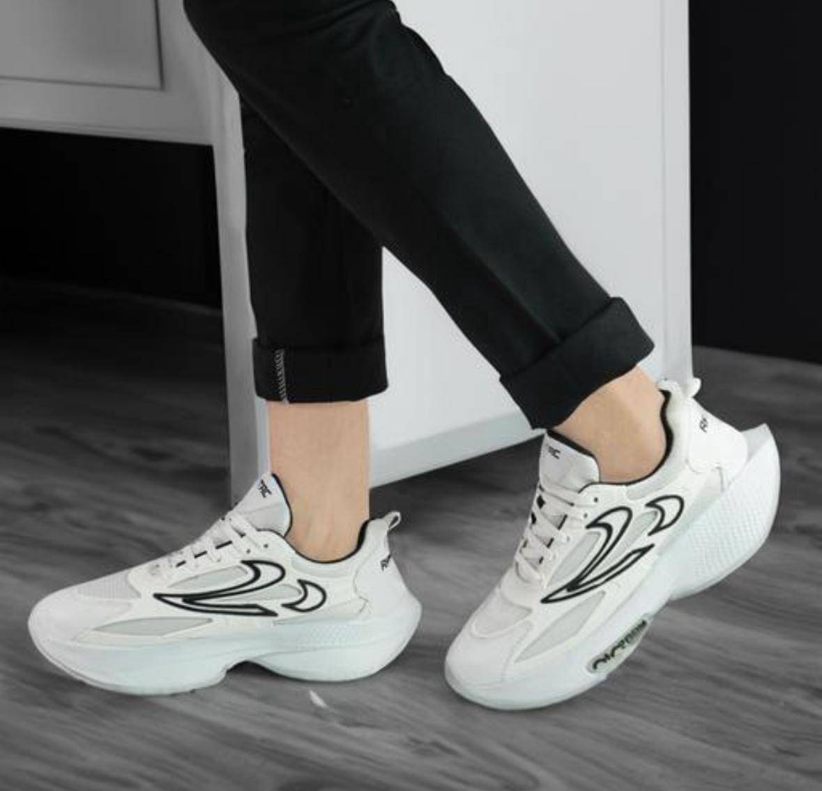     			AADWIN White Men's Lifestyle Shoes