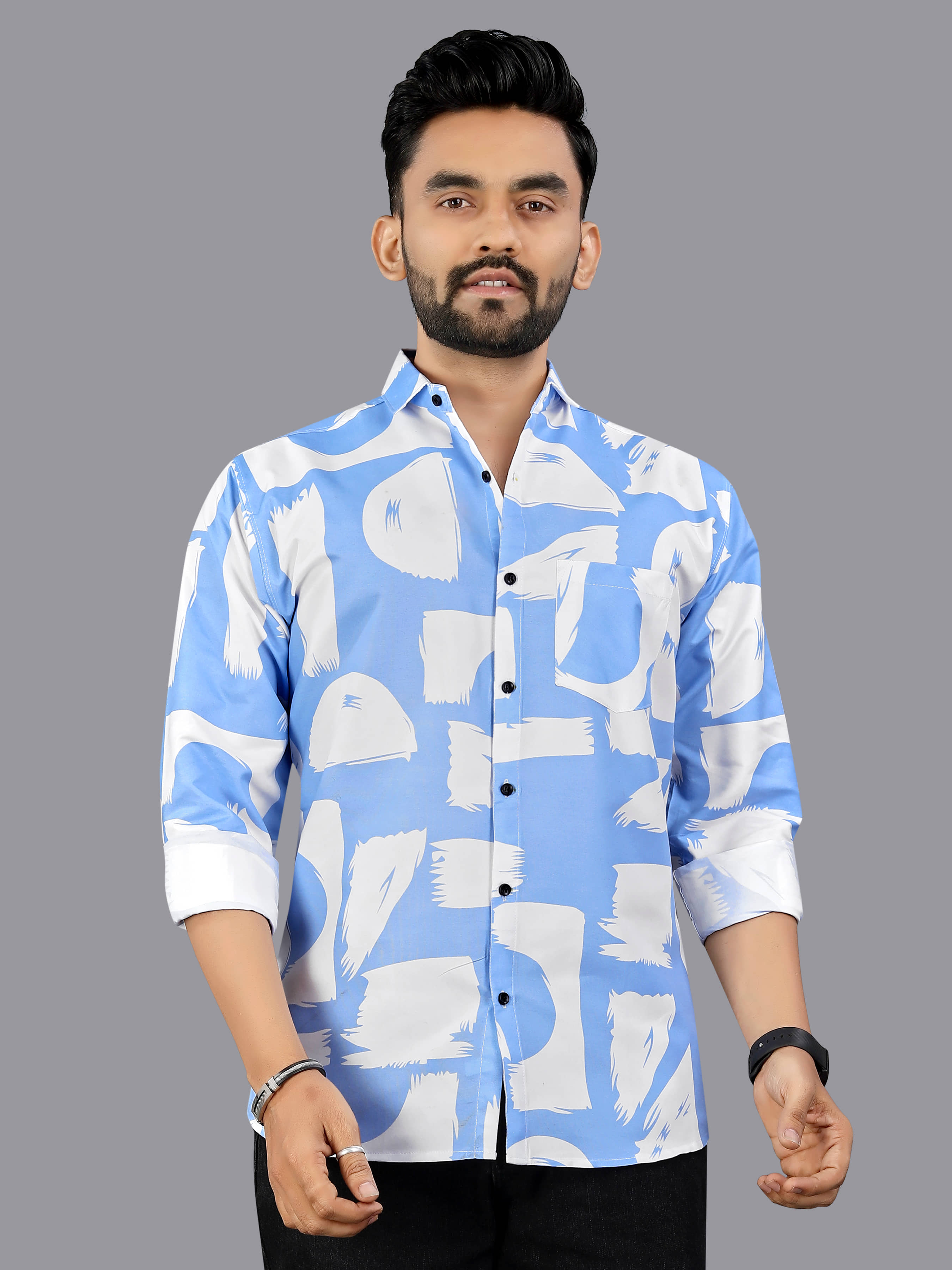 ADWYN PETER 100% Cotton Regular Fit Printed Full Sleeves Men's Casual Shirt - Peach ( Pack of 1 )