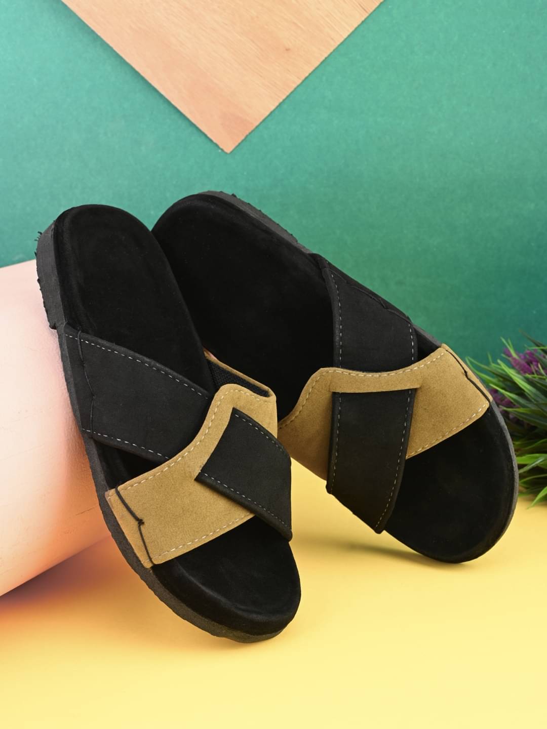     			Anjaneya Creations - Green Men's Sandals