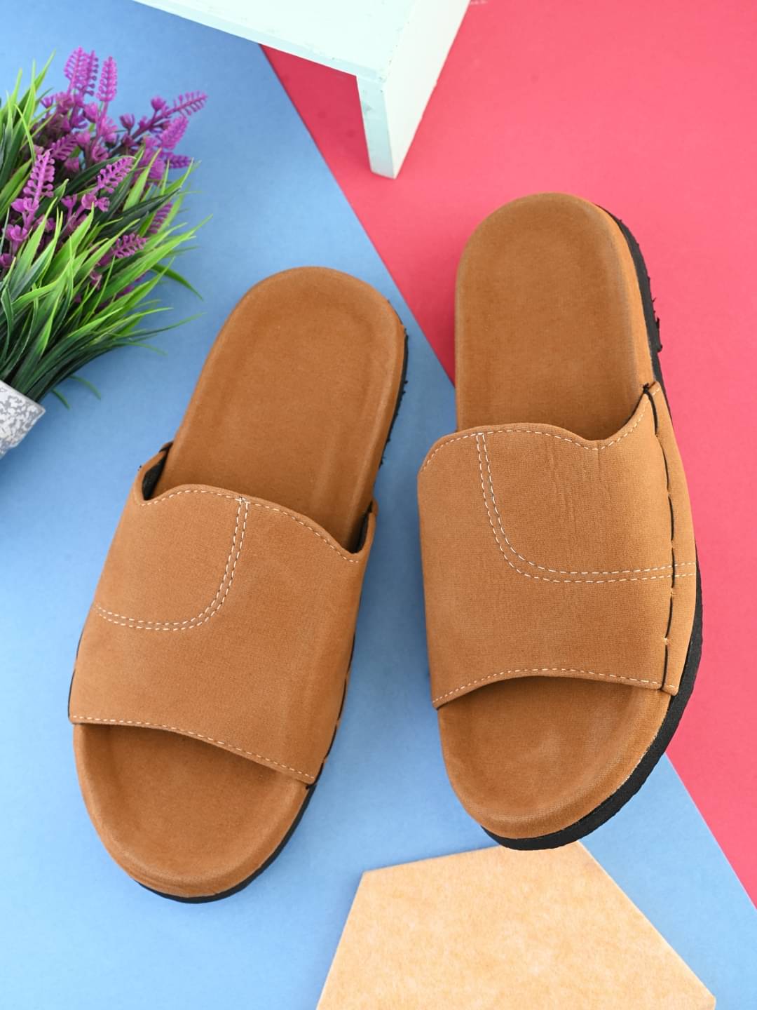     			Anjaneya Creations - Tan Men's Sandals