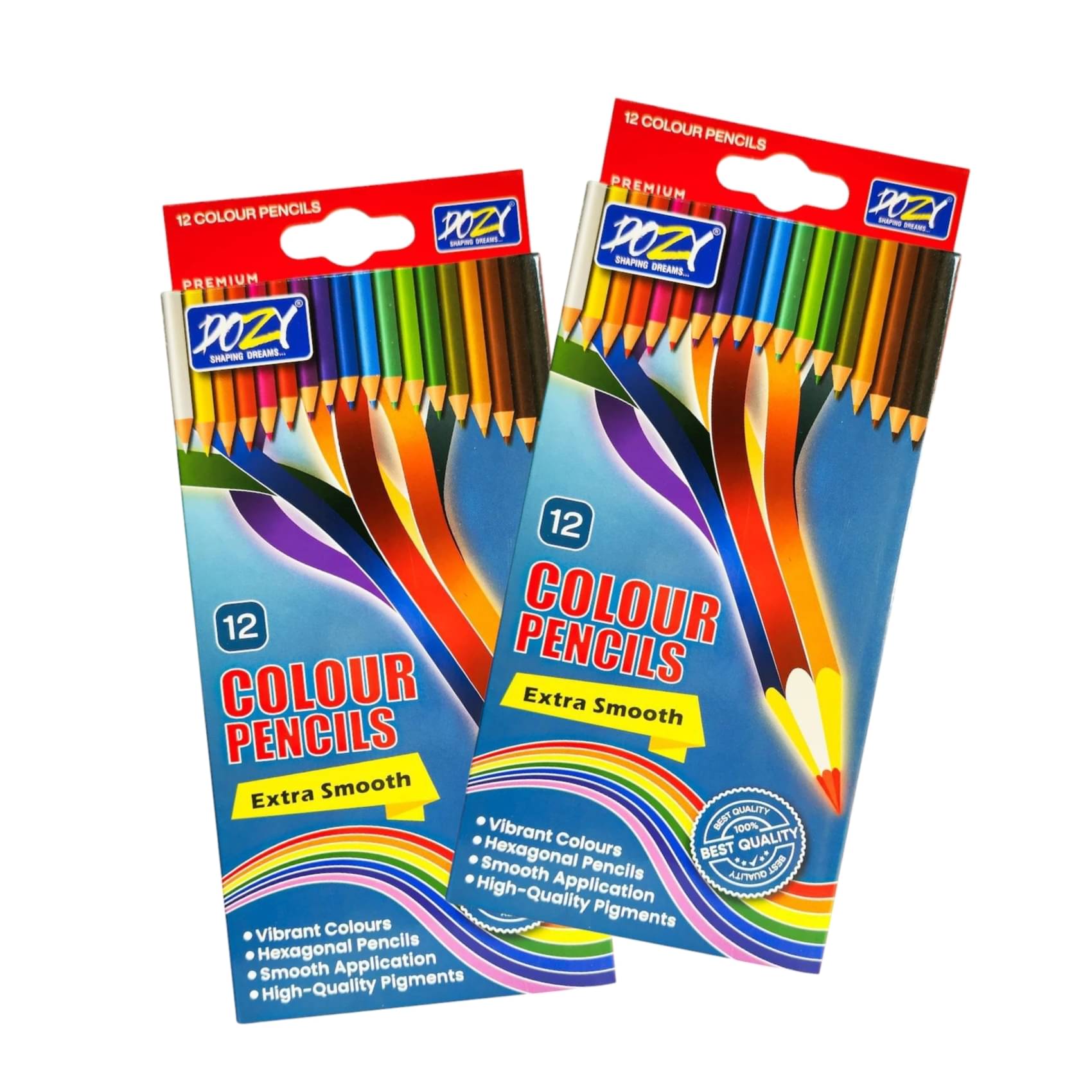     			DOZY 12 Colour Pencils Set – Extra Smooth & Vibrant Shades (Pack of 2)
