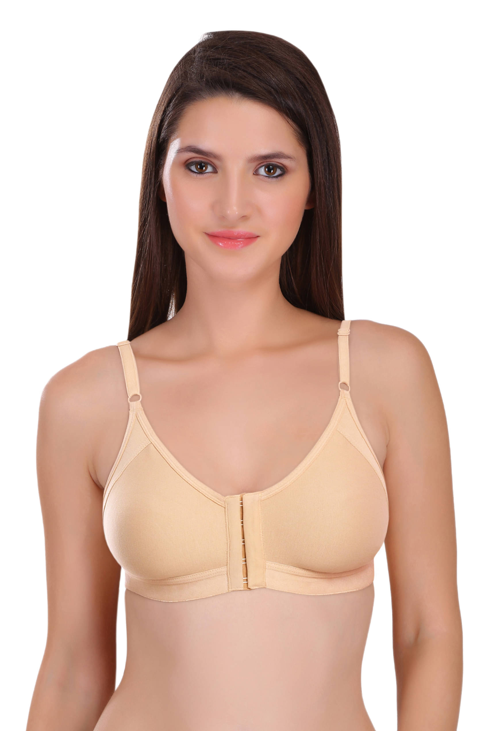 Featherline Pack of 1 Cotton Blend Non Padded T-Shirt Bra For Women ( Beige )     			Featherline Pack of 1 Cotton Blend Non Padded T-Shirt Bra For Women ( Beige )