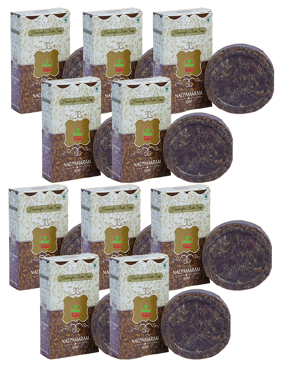     			Grow Basket Deodorizing Nalpamaram Soap Bathing Bar for Sensitive Skin ( Pack of 10 )