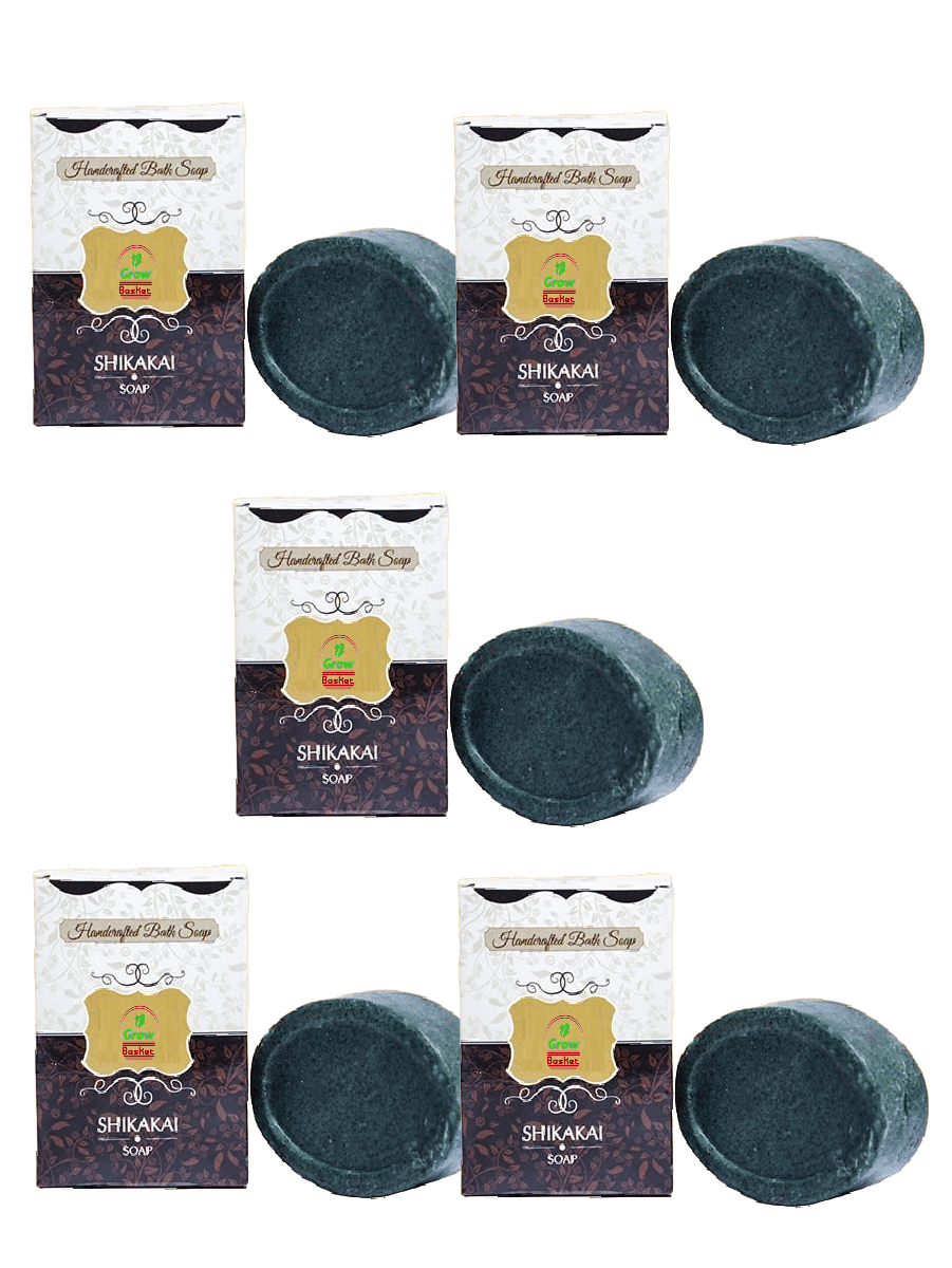 Grow Basket Exfoliating Shikakai Soap Bathing Bar for Normal Skin ( Pack of 10 )     			Grow Basket Exfoliating Shikakai Soap Bathing Bar for Normal Skin ( Pack of 10 )