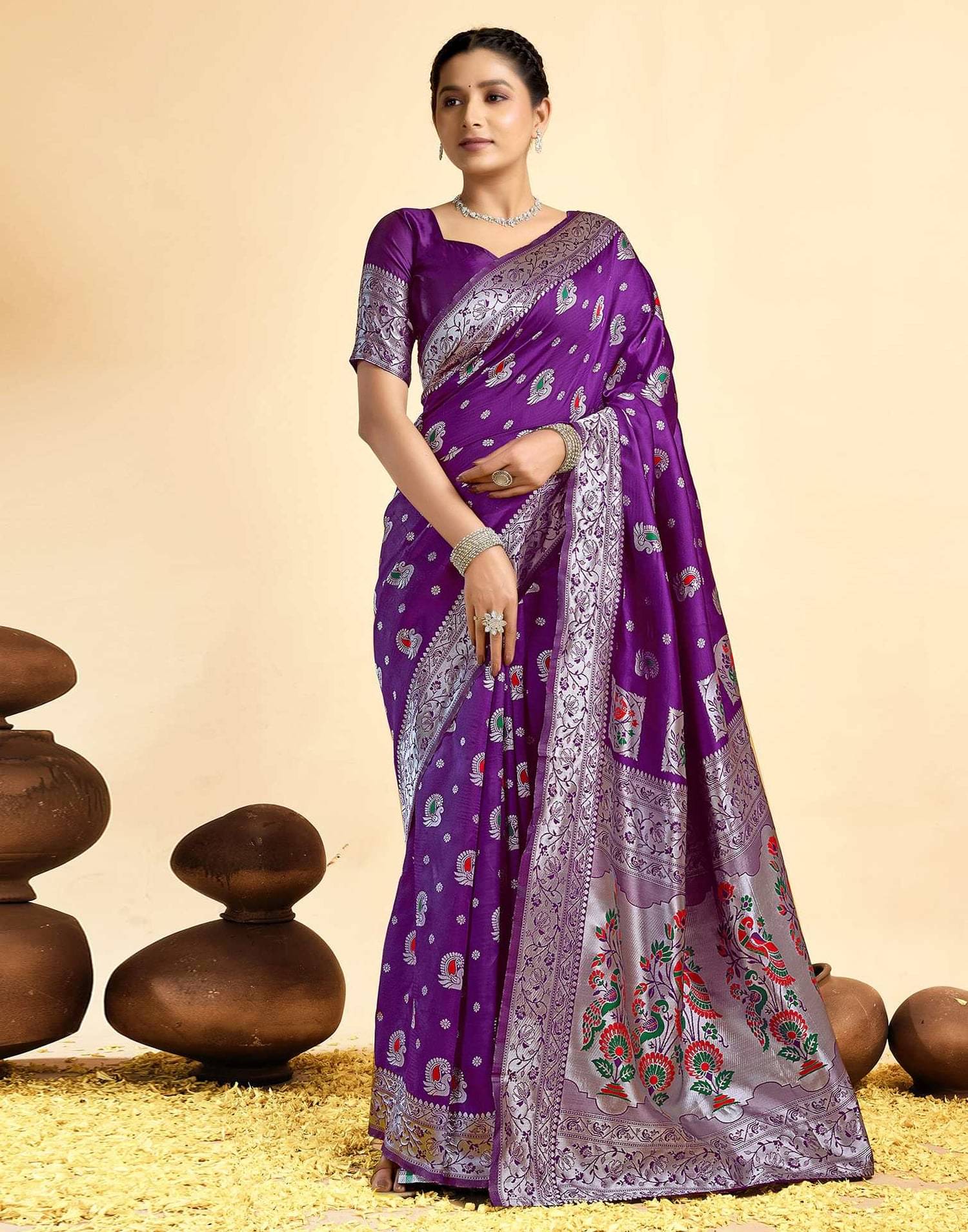 HB VENTURE Art Silk Applique Banarasi saree With Unstitched Blouse Piece ( Wine ) HB VENTURE Art Silk Applique Banarasi saree With Unstitched Blouse Piece ( Wine )