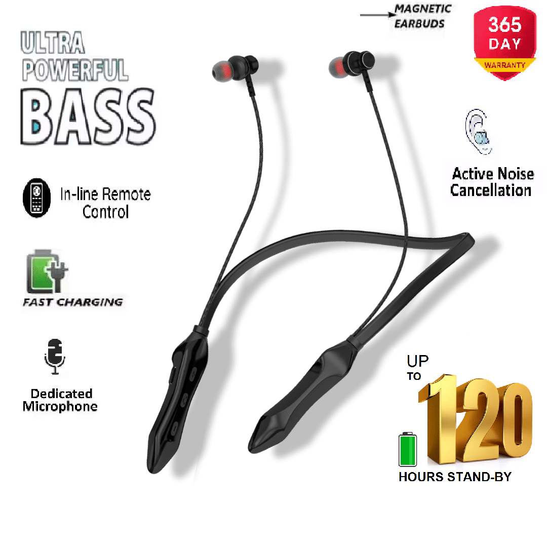     			HUG PUPPY In-the-ear Bluetooth Headset with Upto 120 Hr Standby Deep Bass - (Black)
