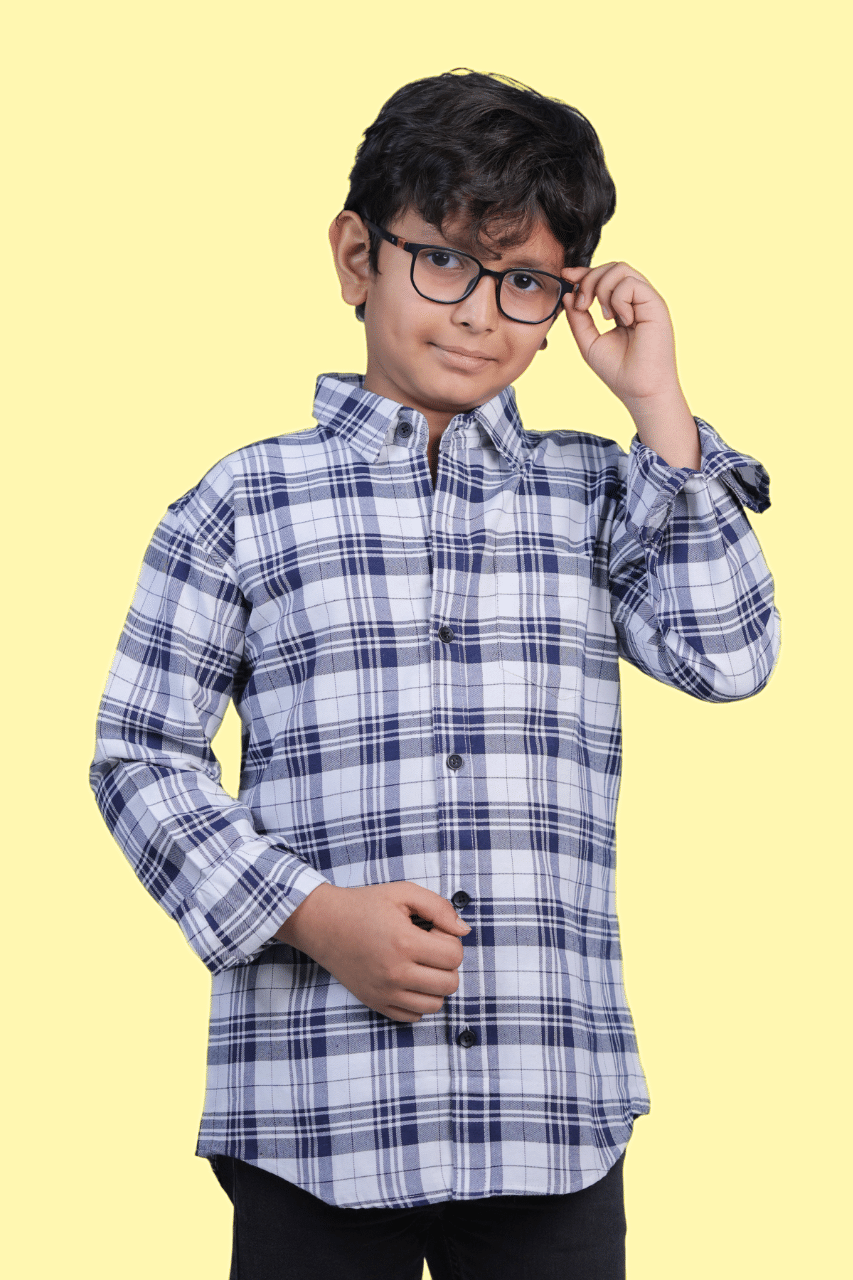 JABAK CREATION Pack of 1 Boys Cotton Blend Full Sleeves Shirt ( White ) JABAK CREATION Pack of 1 Boys Cotton Blend Full Sleeves Shirt ( White )