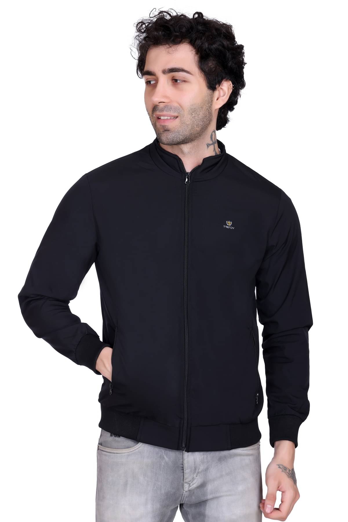     			KAZZ Nylon Men's Windcheater Jacket - Black ( Pack of 1 )