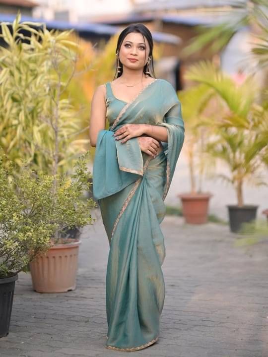 Kalpana Creation Chiffon Dyed Uppada saree With Unstitched Blouse Piece ( Light Green ) Kalpana Creation Chiffon Dyed Uppada saree With Unstitched Blouse Piece ( Light Green )