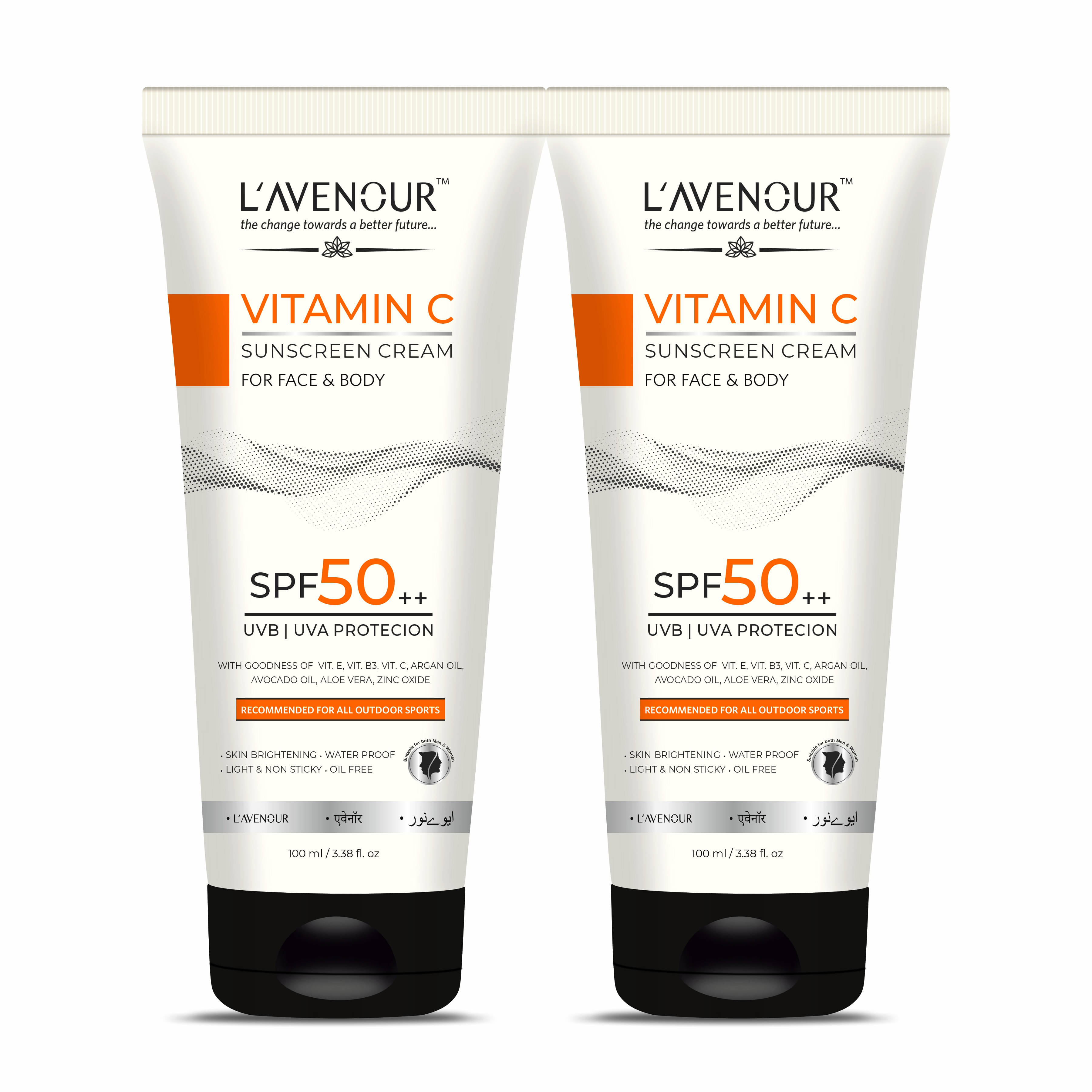 L'avenour Sunscreen SPF 50 PA++ For UVB & UVA Protection, For All Outdoor Sports,100ml each (Pack of 2) L'avenour Sunscreen SPF 50 PA++ For UVB & UVA Protection, For All Outdoor Sports,100ml each (Pack of 2)