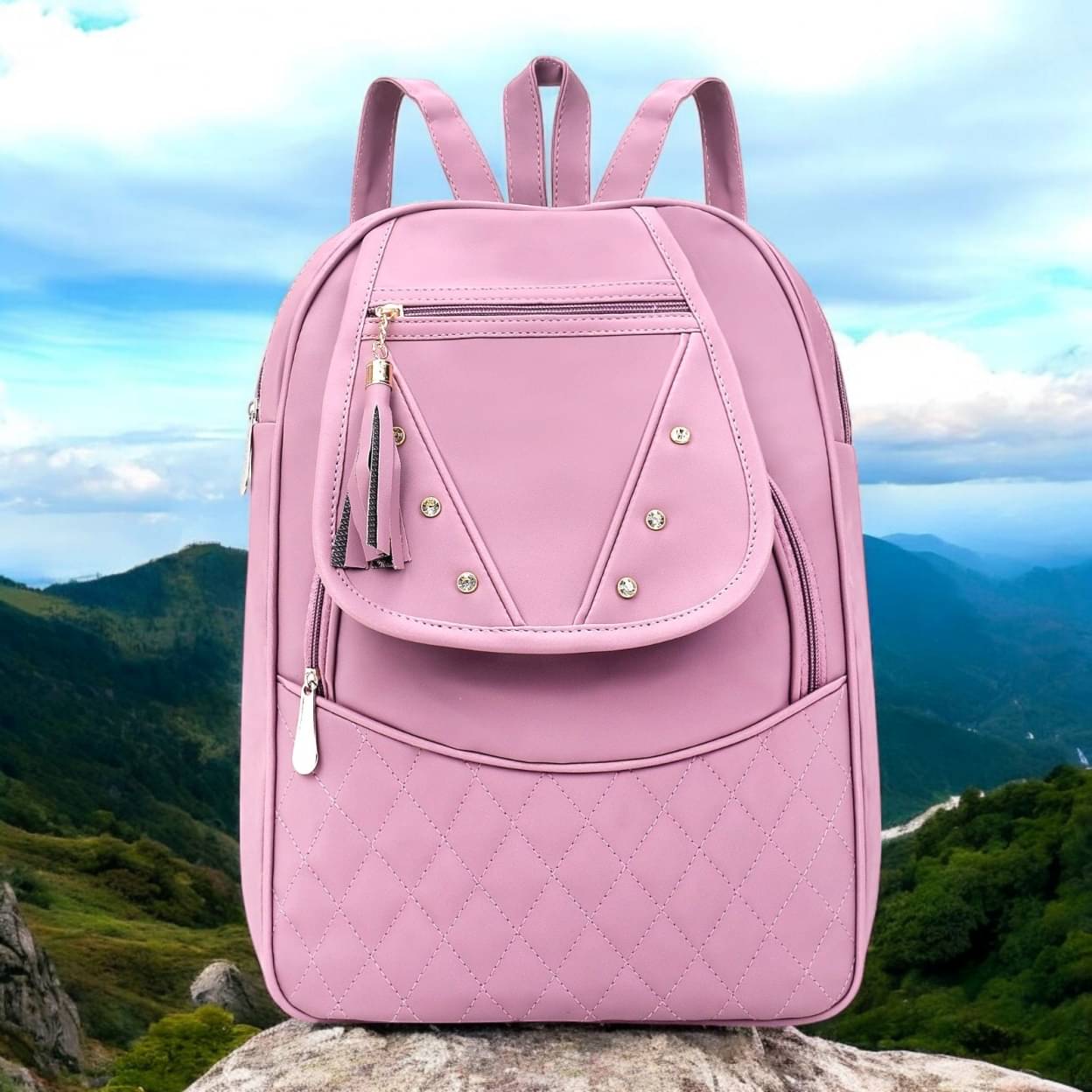     			MI PLUS Backpack PU Set of 1 ( Pink )