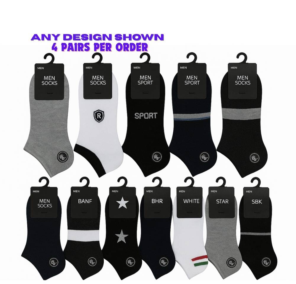 Master Pack of 4 Men's Cotton Ankle Length Socks ( Multicolor 4 ) Master Pack of 4 Men's Cotton Ankle Length Socks ( Multicolor 4 )