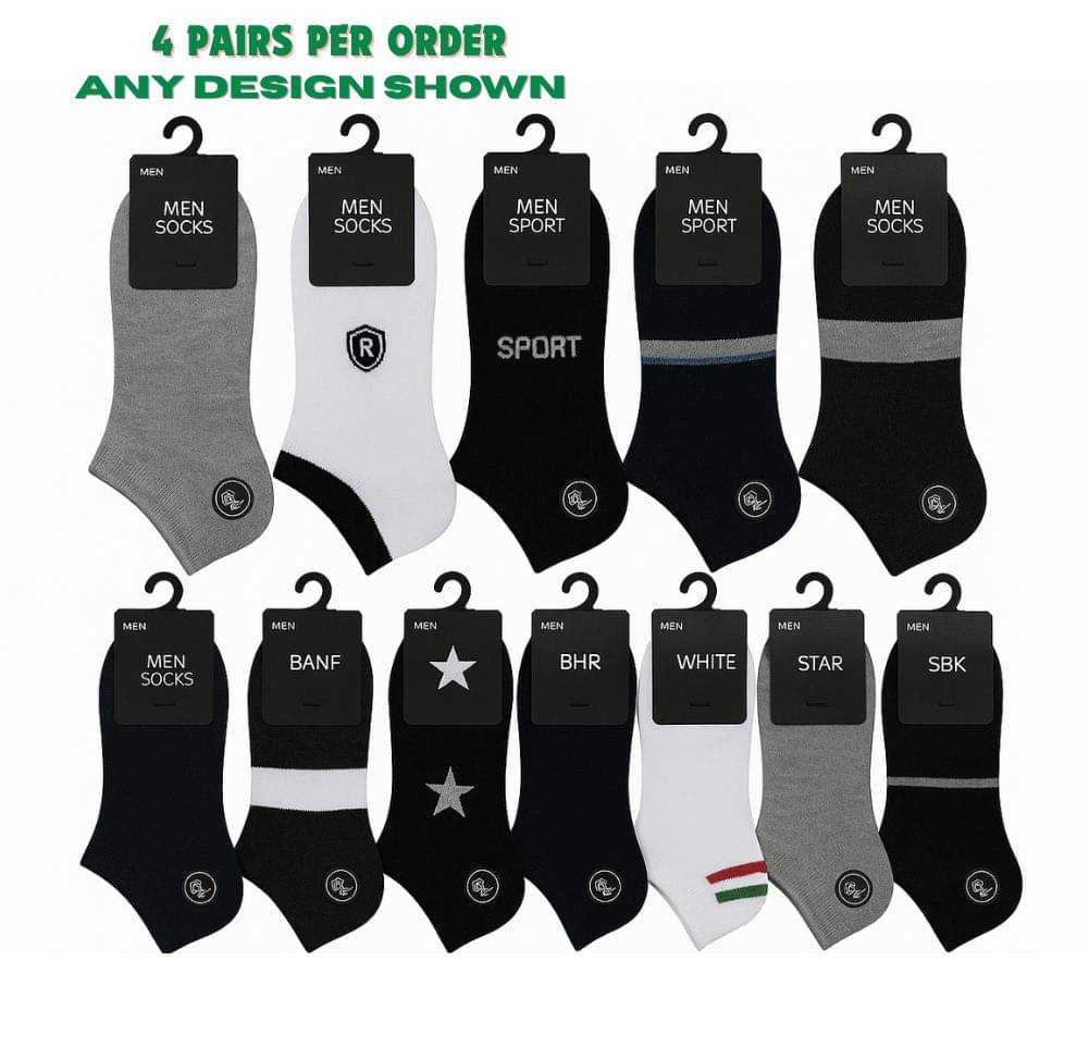 Master Pack of 4 Men's Cotton Ankle Length Socks ( Multicolor 4 )     			Master Pack of 4 Men's Cotton Ankle Length Socks ( Multicolor 4 )