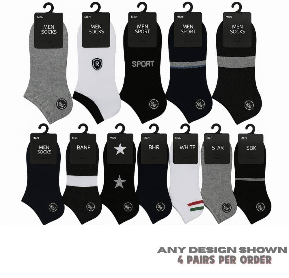     			Master Pack of 4 Men's Cotton Ankle Length Socks ( Multicolor 4 )