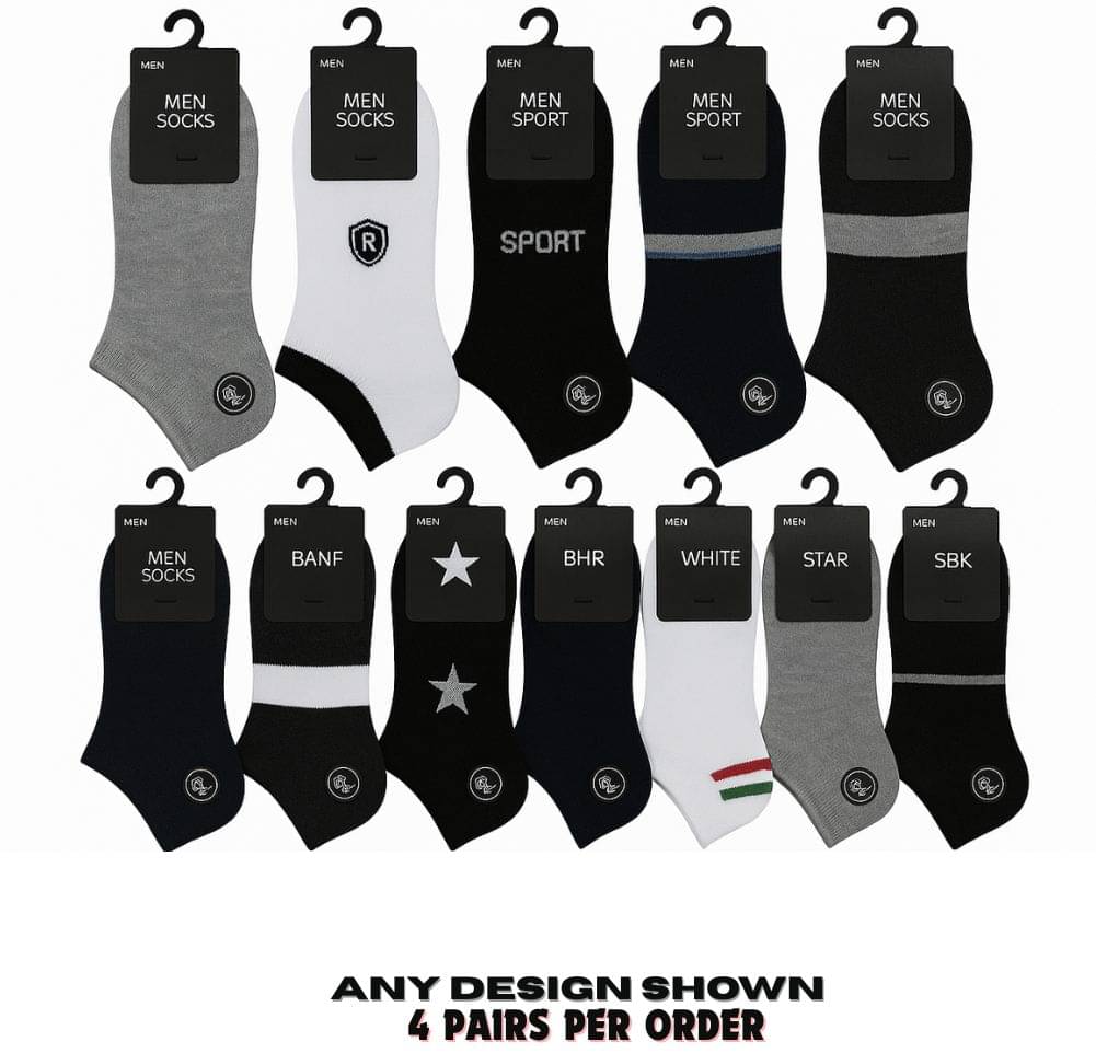     			Master Pack of 4 Men's Cotton Ankle Length Socks ( Multicolor 4 )