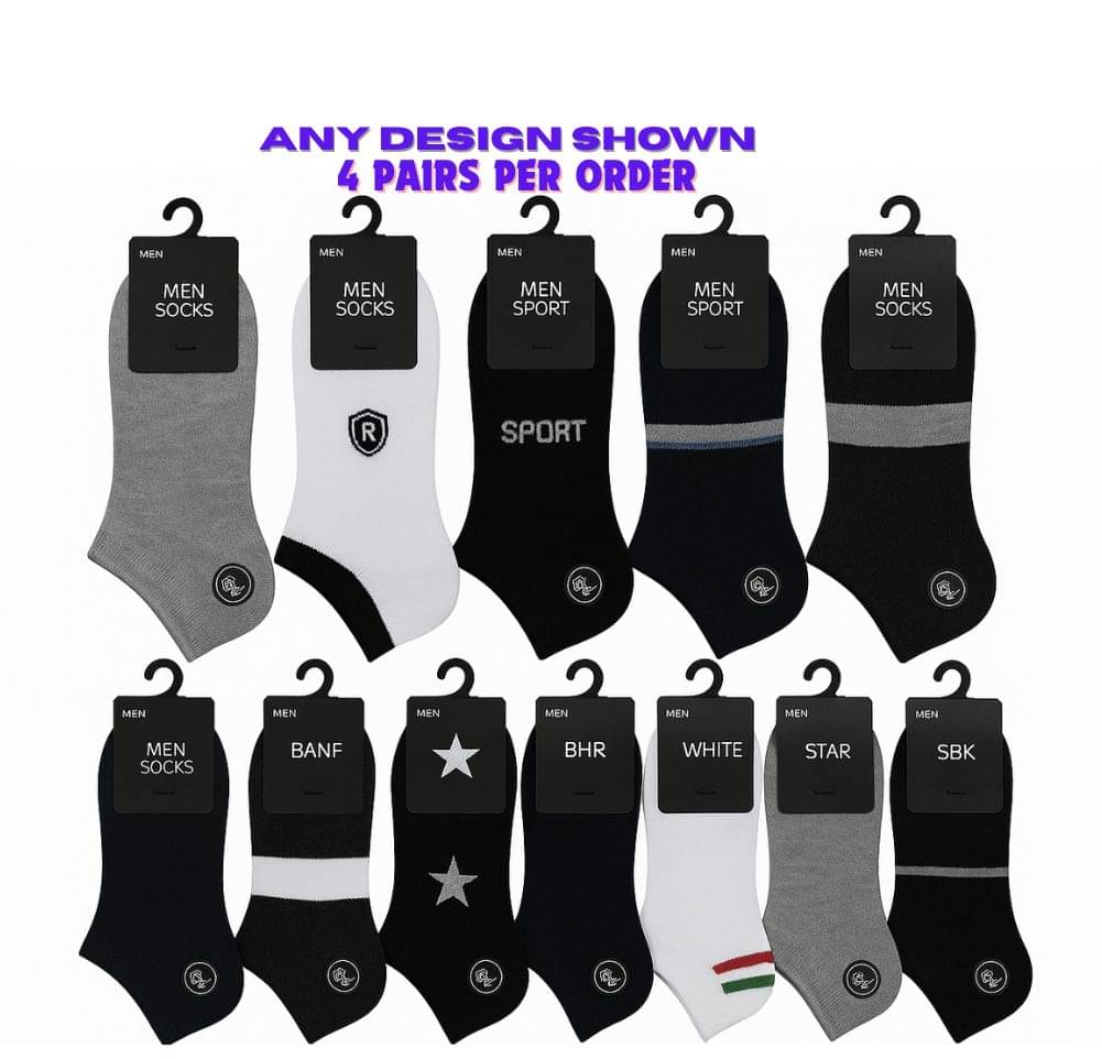Master Pack of 4 Men's Cotton Ankle Length Socks ( Multicolor 4 ) Master Pack of 4 Men's Cotton Ankle Length Socks ( Multicolor 4 )
