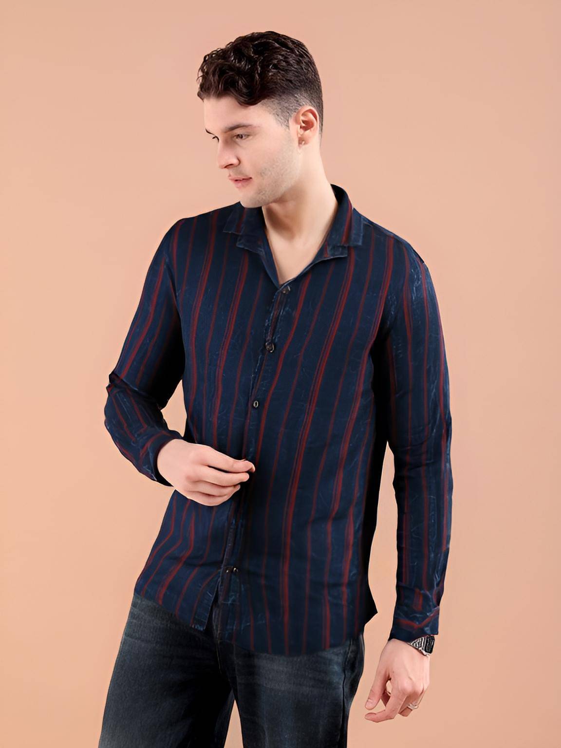 NEW-18 Cotton Blend Regular Fit Solids Full Sleeves Men's Casual Shirt - Red ( Pack of 1 ) NEW-18 Cotton Blend Regular Fit Solids Full Sleeves Men's Casual Shirt - Red ( Pack of 1 )