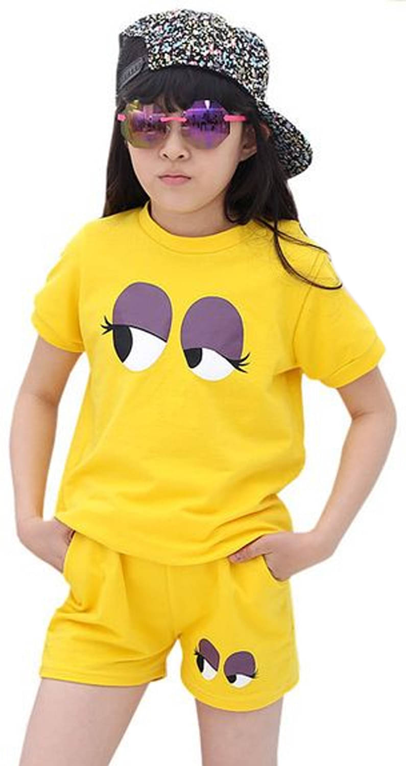     			NEW ERA BY AMARA Pack of 1 Girls Cotton T-shirt & Shorts ( Yellow )