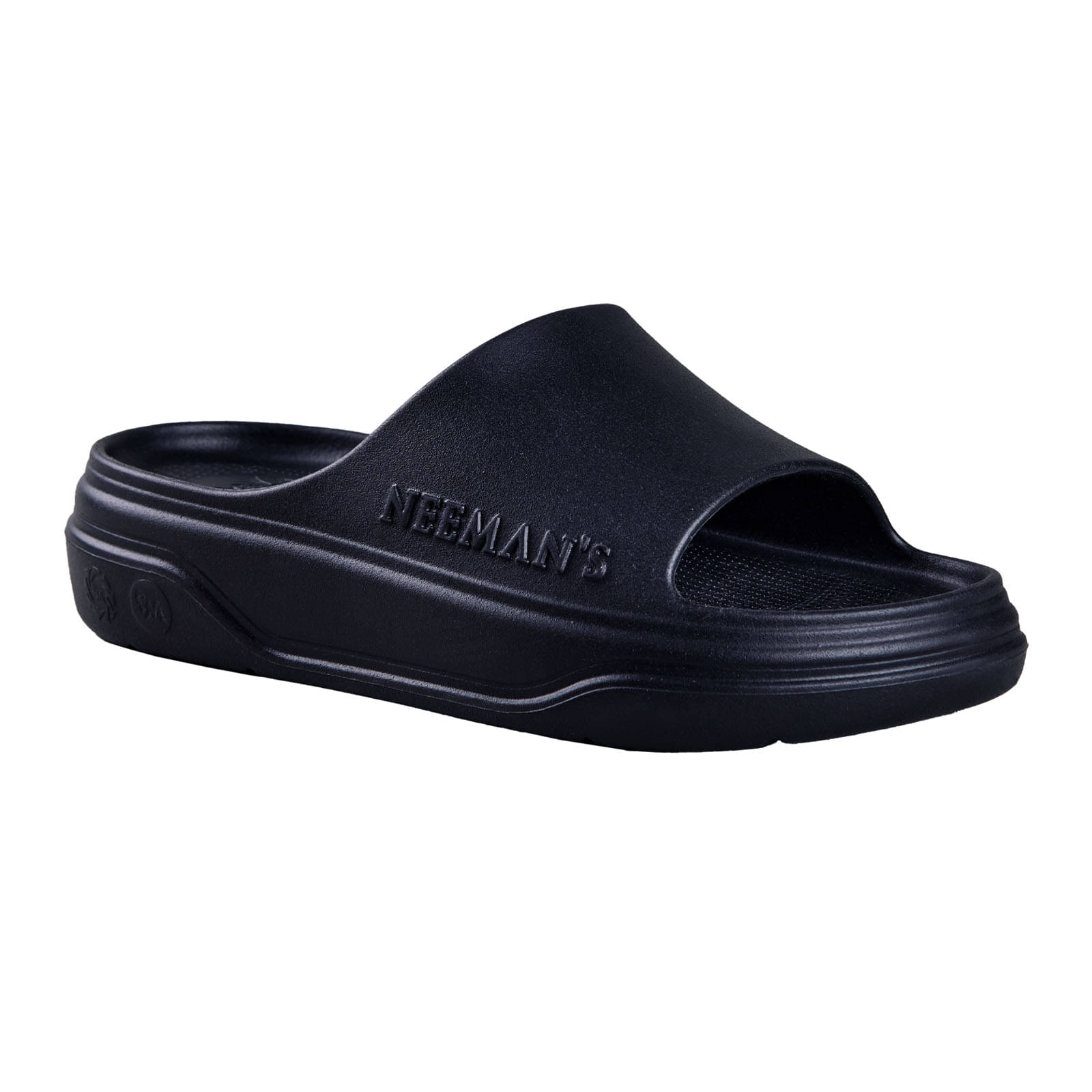     			Neemans Black Men's Slide Flip Flop