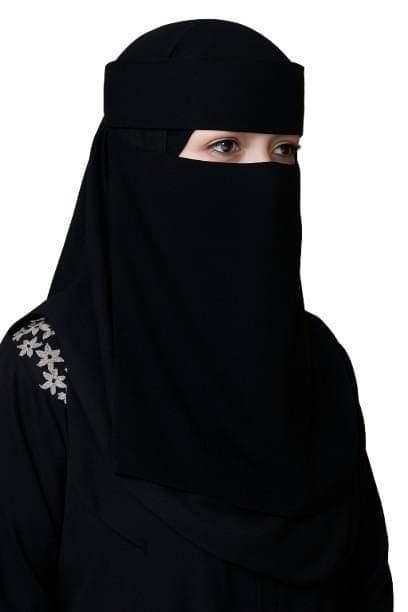     			Opalite Georgette Hijab Black ( Pack of 1 )