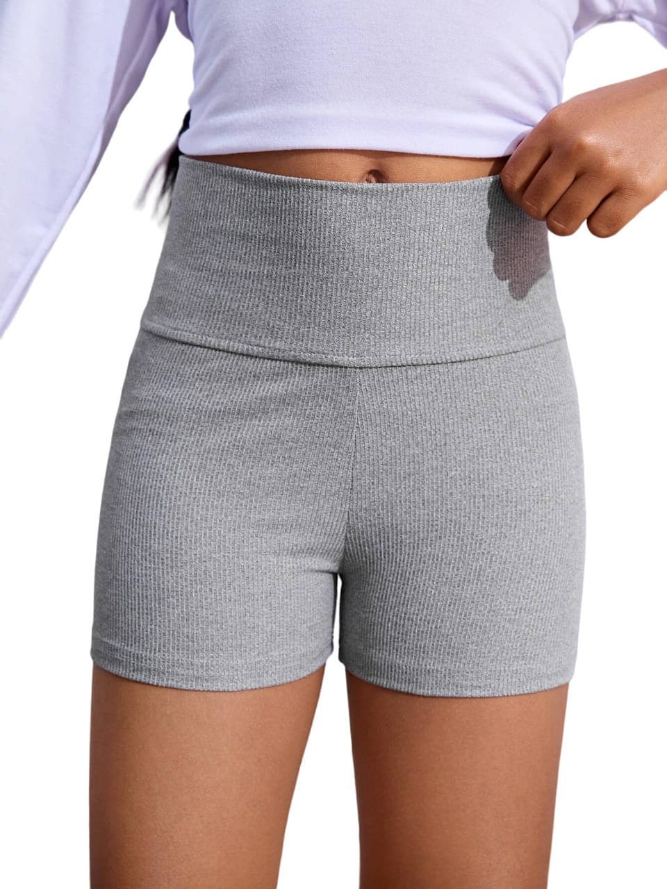     			Redamancii Cotton Lycra Hot Pants - Grey