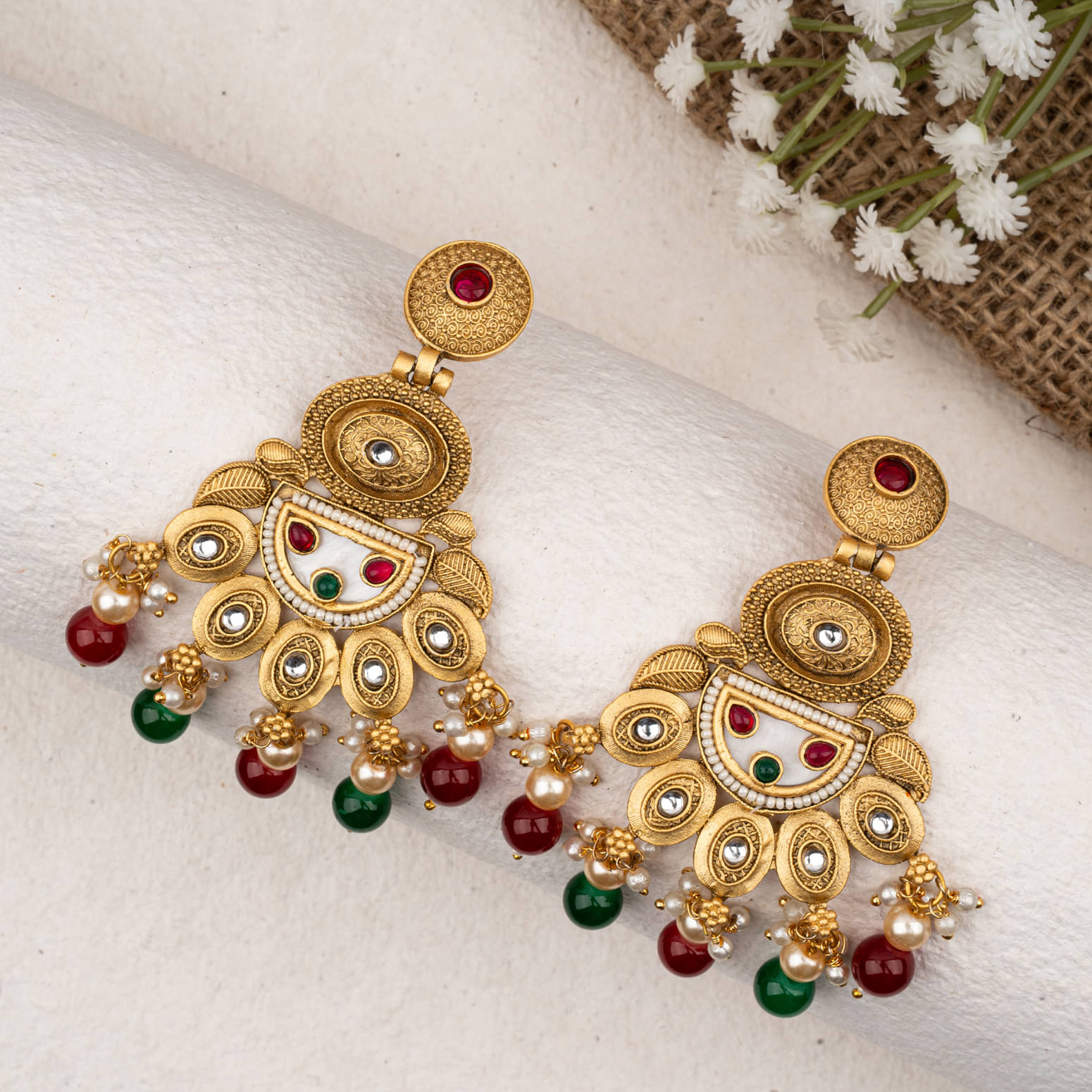    			Rhosyn Multi Color Drop Earrings ( Pack of 1 )