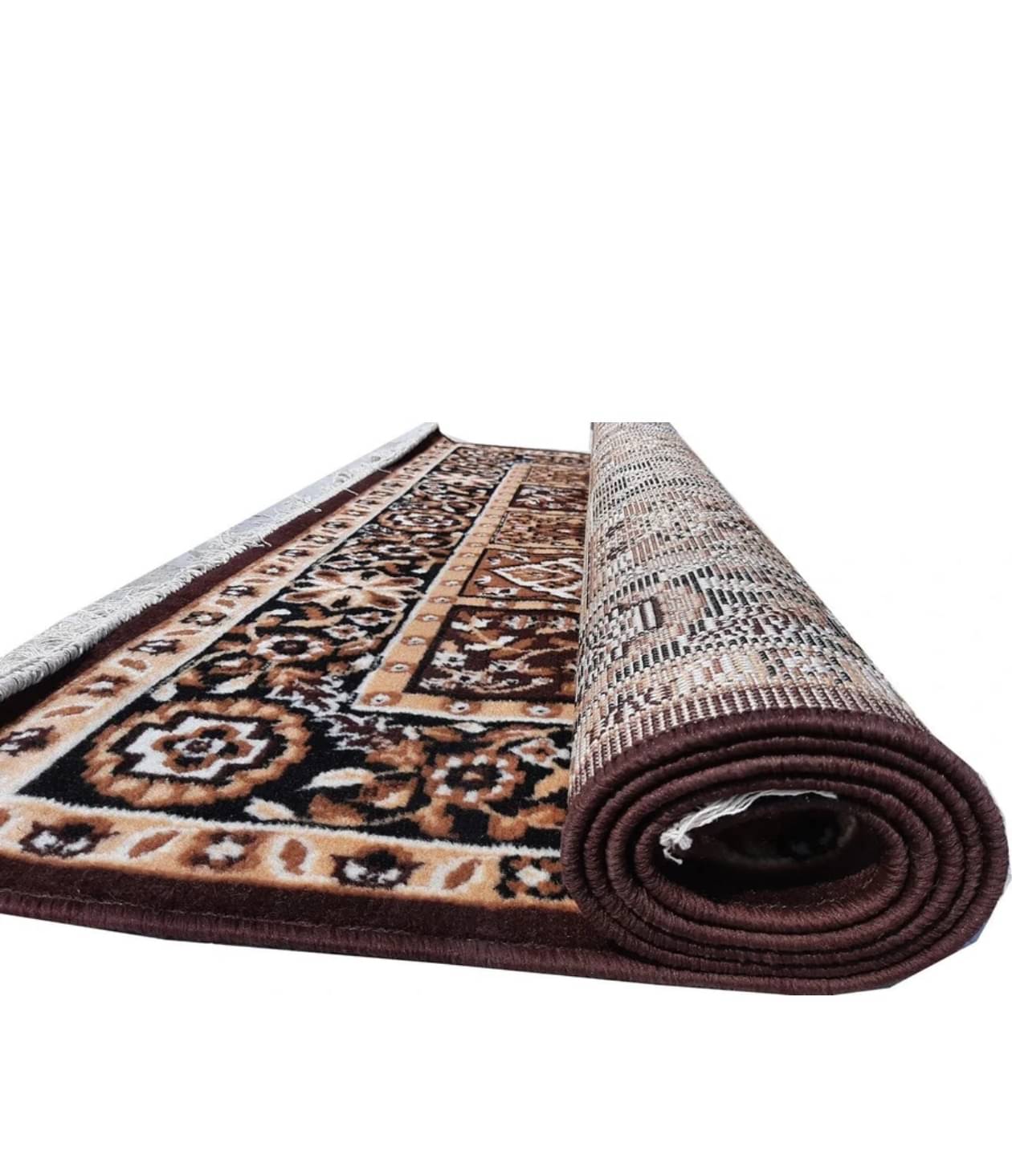     			Sana Carpet Brown Silk Carpet Floral 5x7 Ft