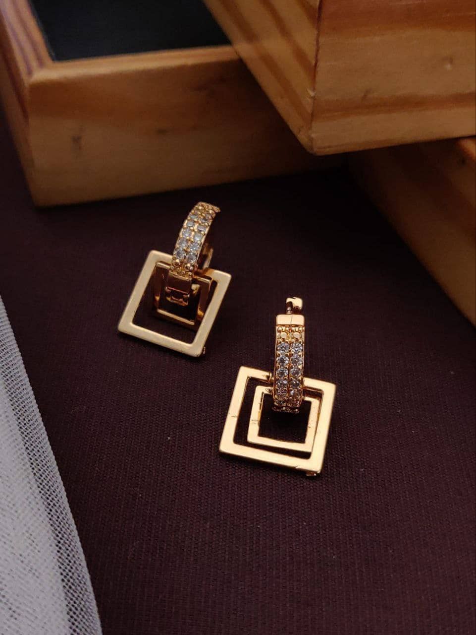 Shivay Fashion Rose Gold Bali Earrings ( Pack of 2 ) - Earrings | Buy online on ZillyBuy