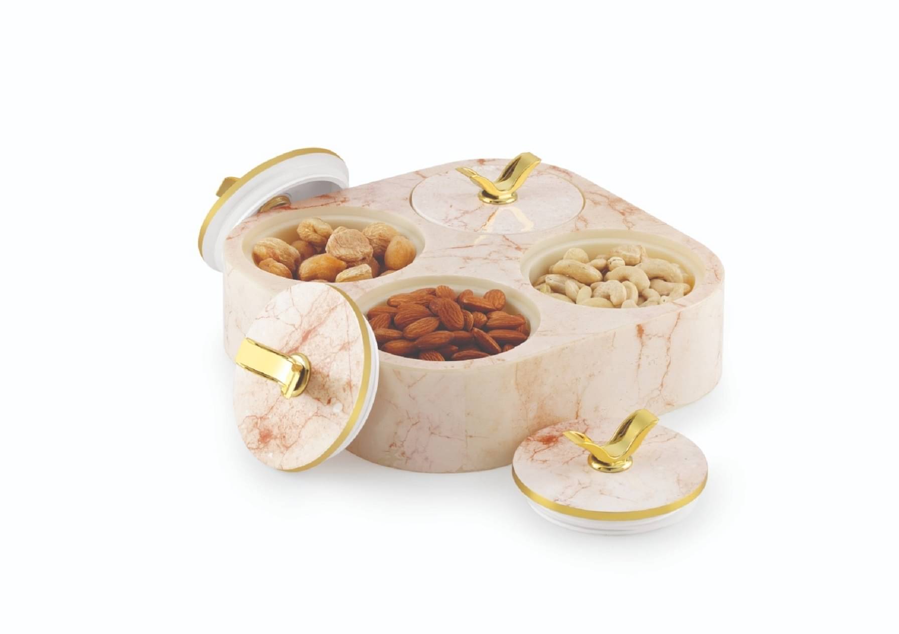     			SunLife Plastic White Multi-Purpose Container ( Set of 4 )
