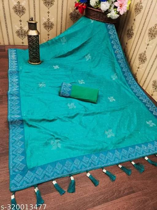 Today Deal Georgette Embellished Saree With Unstitched Blouse Piece ( Blue ) Today Deal Georgette Embellished Saree With Unstitched Blouse Piece ( Blue )