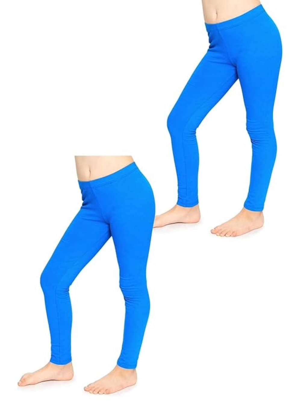 ULTIMATE SHOPPING NETWORK Pack of 2 Cotton Blend Women's Leggings ( Blue ) ULTIMATE SHOPPING NETWORK Pack of 2 Cotton Blend Women's Leggings ( Blue )
