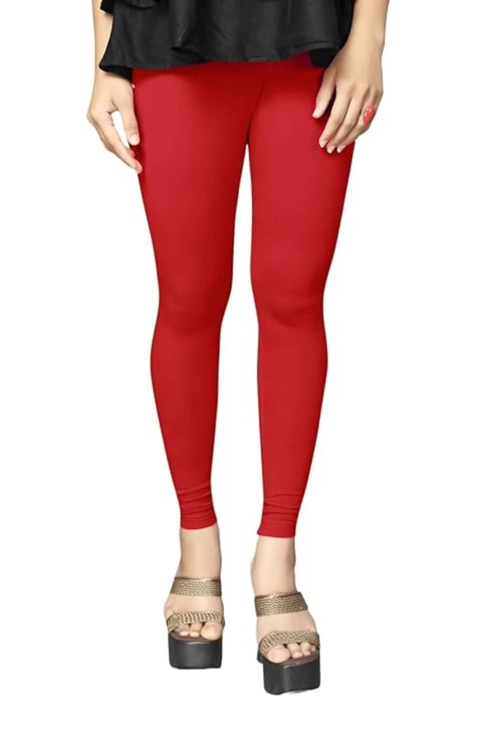     			ULTIMATE SHOPPING NETWORK Pack of 1 Lycra Women's Leggings ( Red )