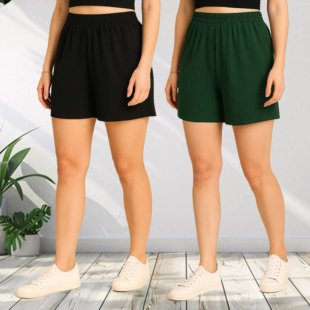     			Unicus Apparel Polyester Hot Pants - Multicolor 1 Pack of 2