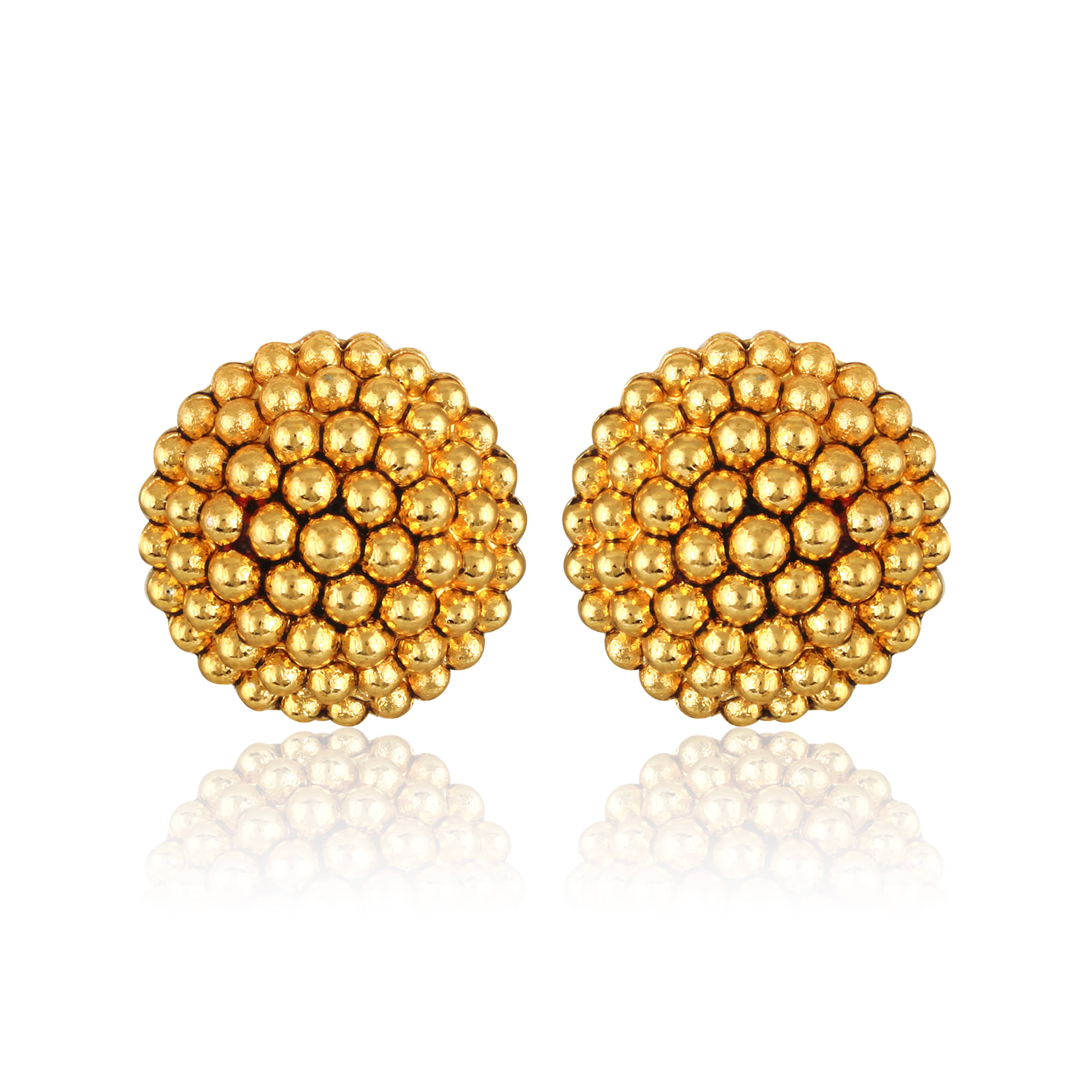     			VIVASTRI Golden Stud Earrings ( Pack of 1 )