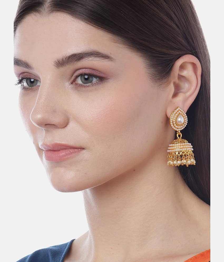 YOUBELLA Golden Jhumki Earrings ( Pack of 1 ) - Earrings | Buy online on ZillyBuy