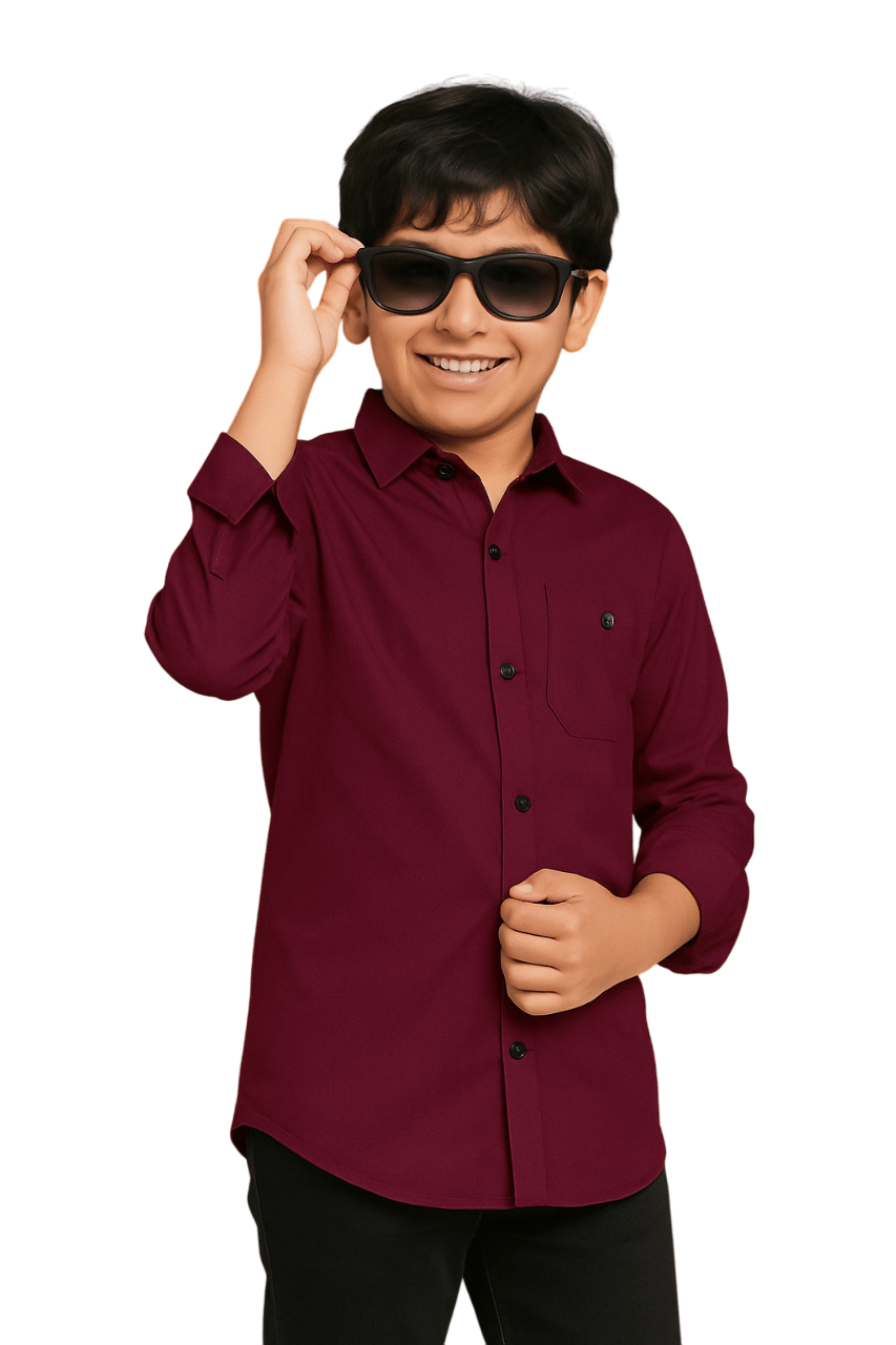     			ZAKAR STYLE Pack of 1 Boys Cotton Blend Full Sleeves Shirt ( Red )