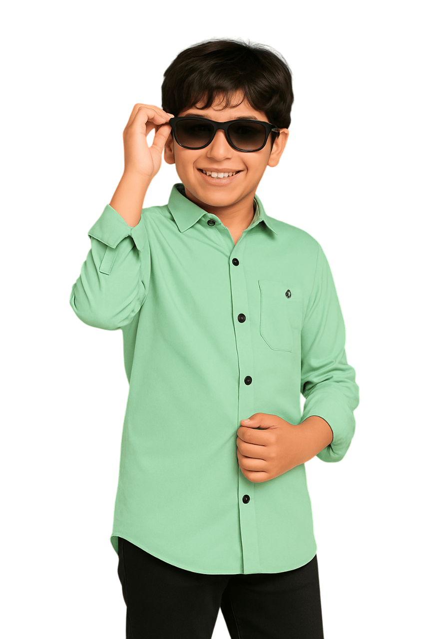     			ZAKAR STYLE Pack of 1 Boys Cotton Blend Full Sleeves Shirt ( Pistachio )