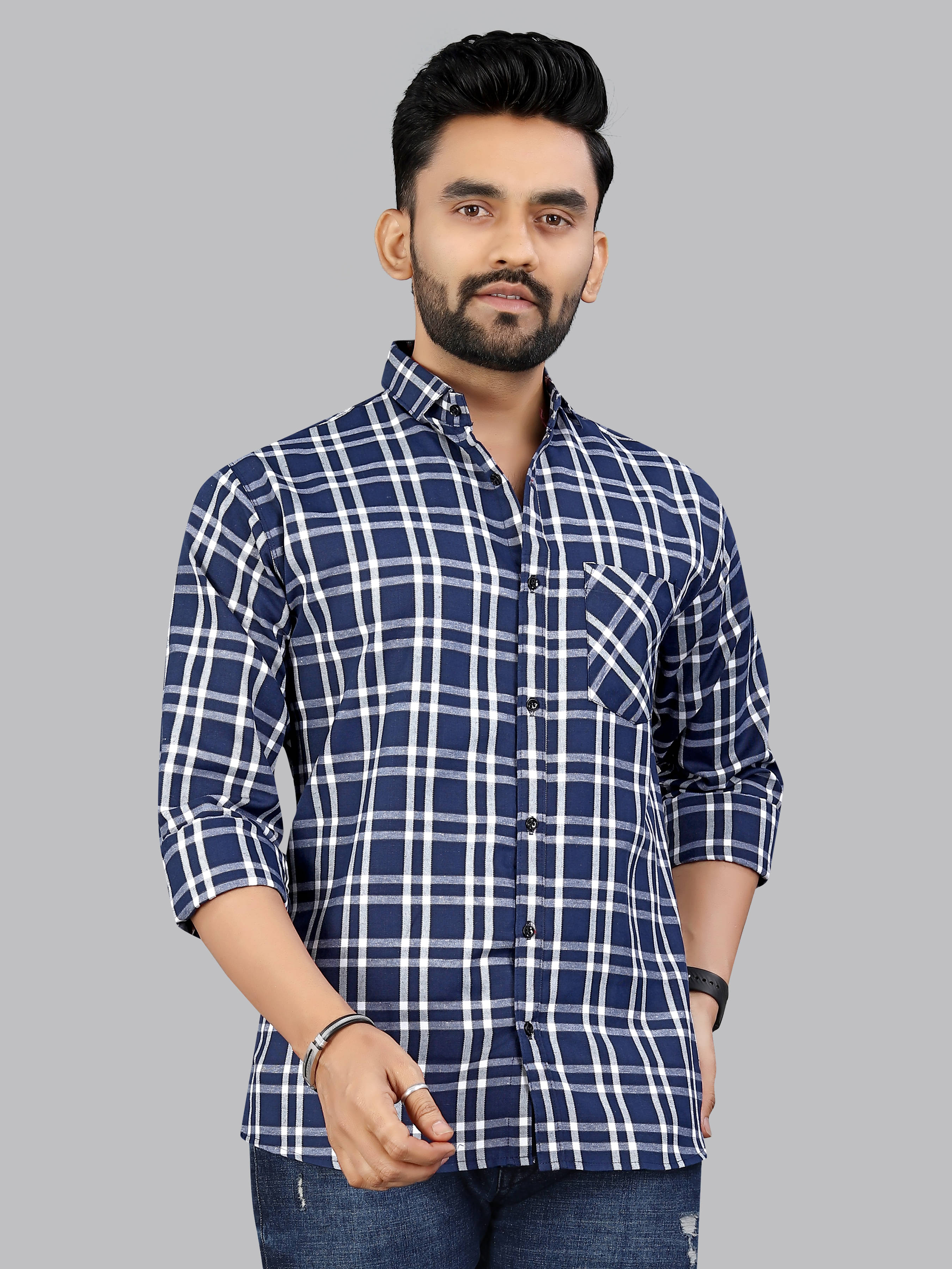 allan peter 100% Cotton Regular Fit Checks Full Sleeves Men's Casual Shirt - Multicolor 9 ( Pack of 1 ) allan peter 100% Cotton Regular Fit Checks Full Sleeves Men's Casual Shirt - Multicolor 9 ( Pack of 1 )