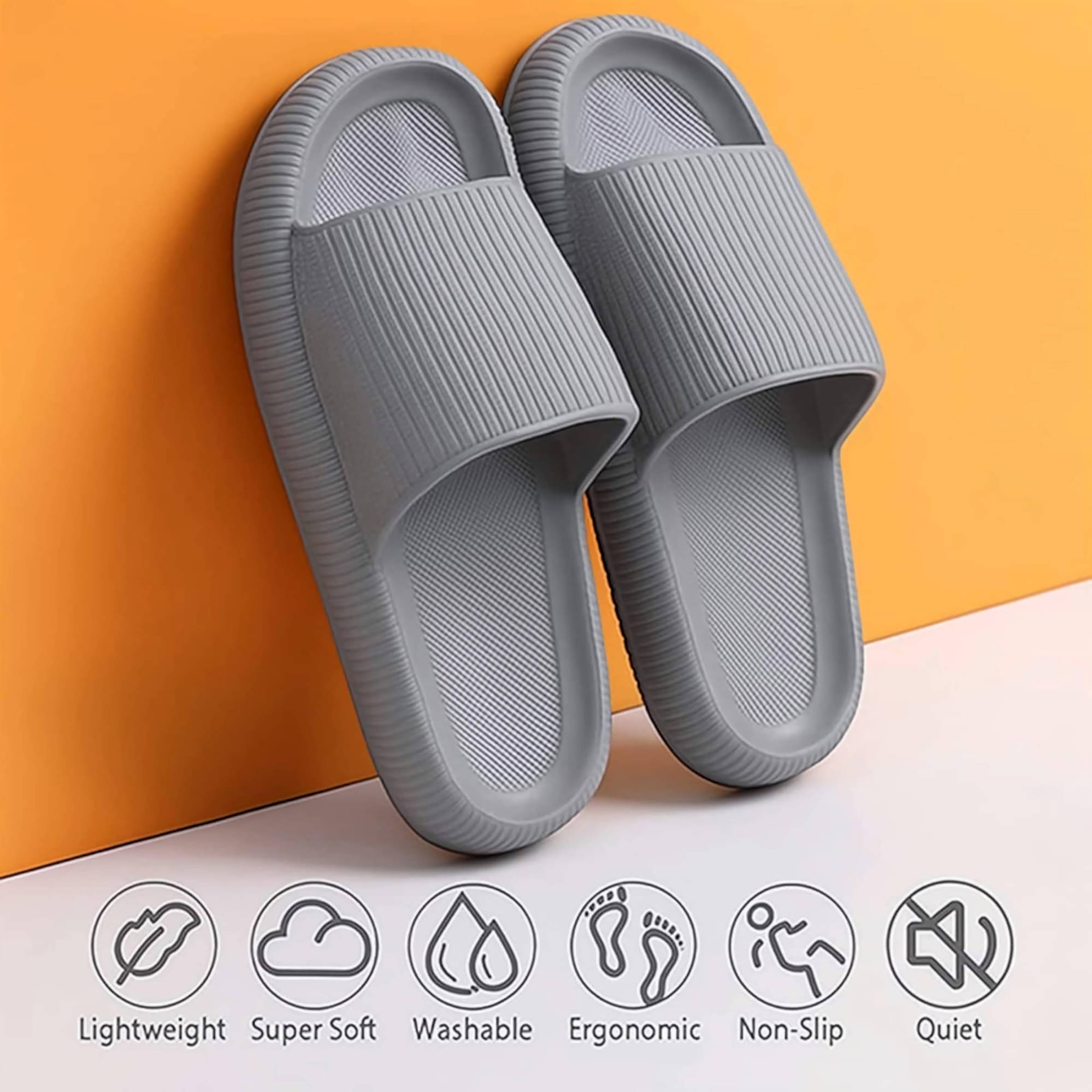     			rishXation Grey Men's Slide Flip Flop