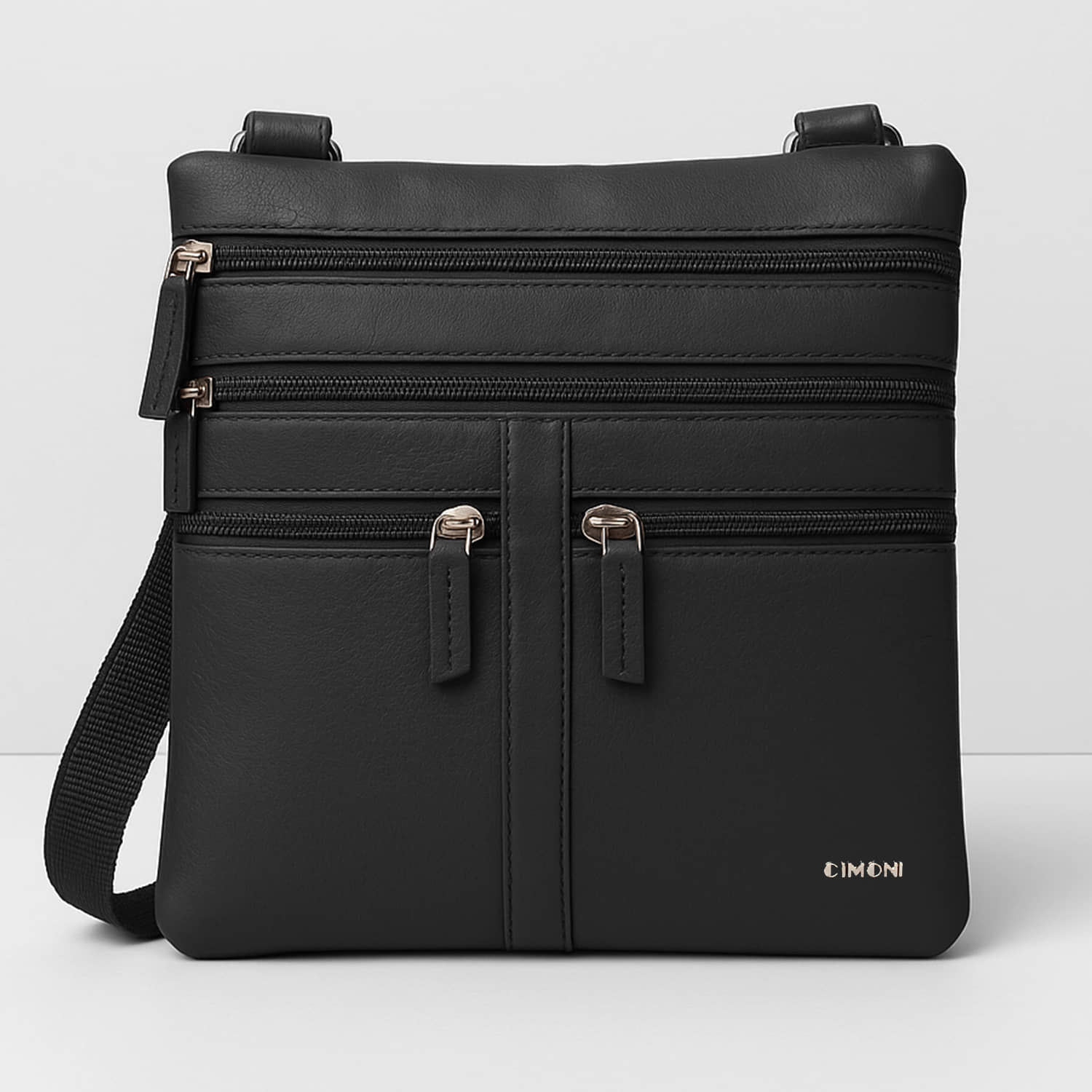 CIMONI Sling Bag Pure Leather Set of 1 ( Black ) - Handbags | Buy online on ZillyBuy