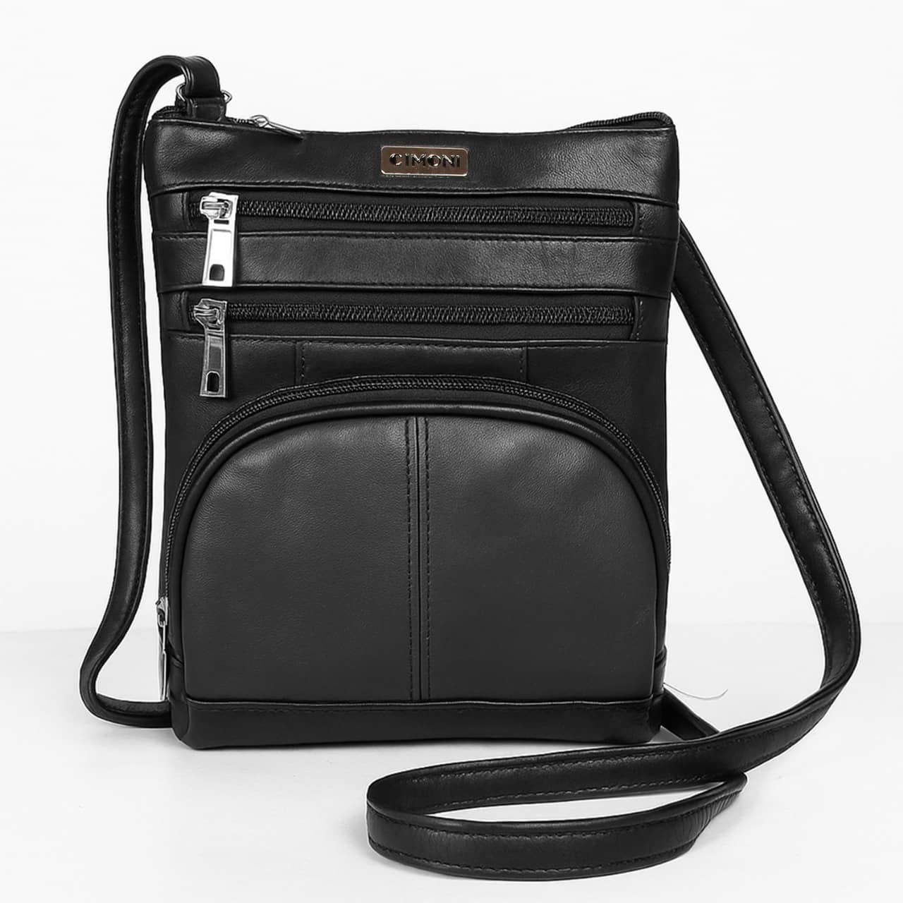 CIMONI Sling Bag Pure Leather Set of 1 ( Black ) - Handbags | Buy online on ZillyBuy