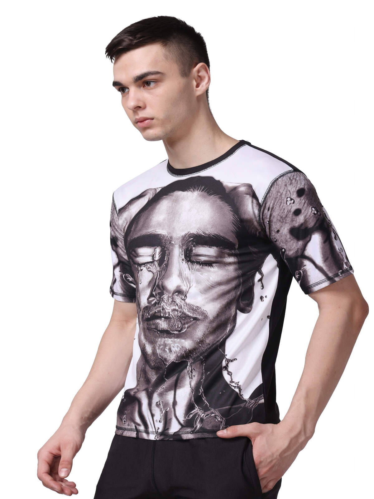 FLIRTY SOUL Men Polyester Regular Fit Printed T-Shirt ( BLACK ) FLIRTY SOUL Men Polyester Regular Fit Printed T-Shirt ( BLACK )