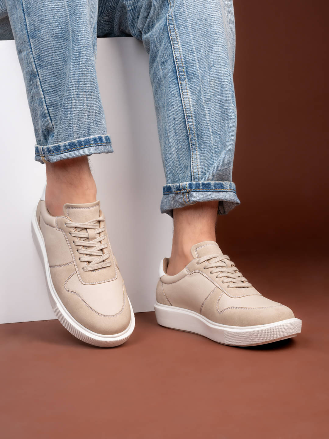     			Fentacia Fentacia Men Cream Sneakers Cream Men's Sneakers
