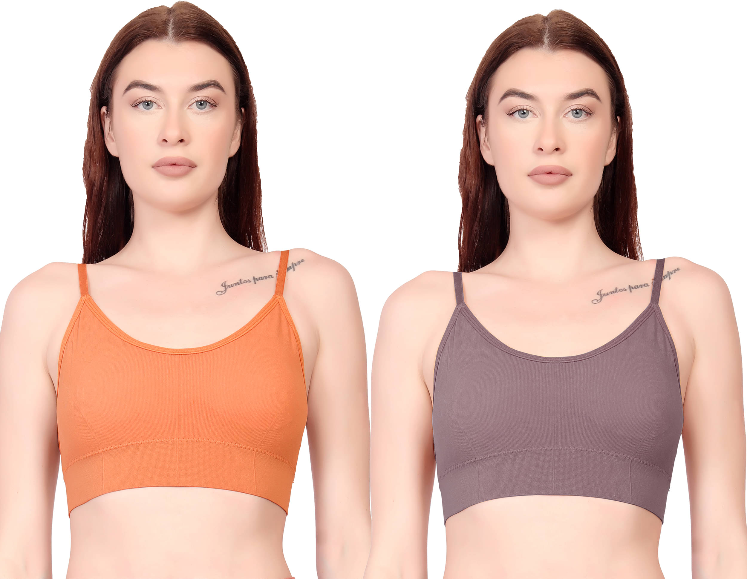 Flenzy Pack of 2 Cotton Lightly Padded Cami bra For Women ( Multicolor9 )     			Flenzy Pack of 2 Cotton Lightly Padded Cami bra For Women ( Multicolor9 )