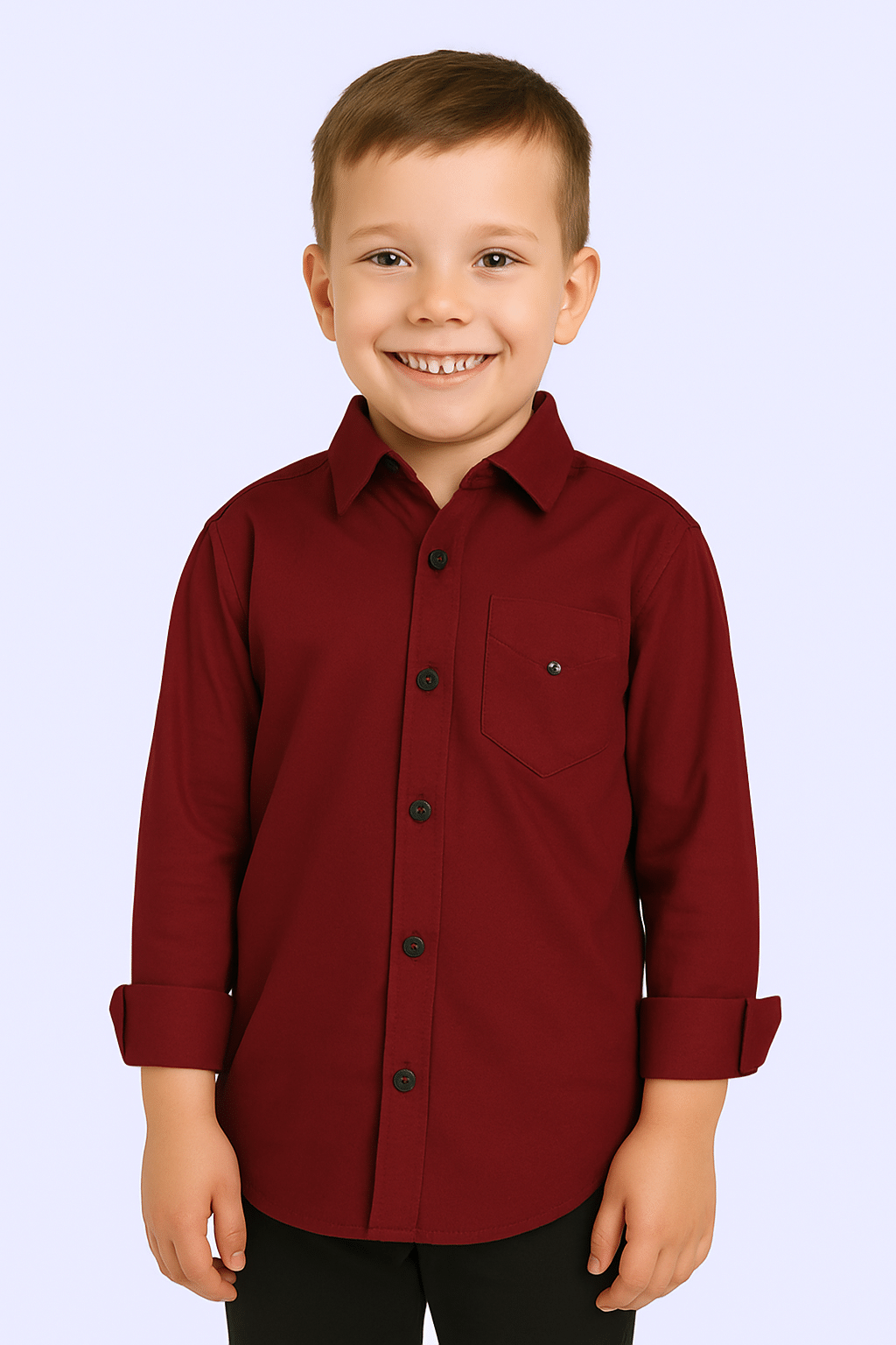     			JABAK CREATION Pack of 1 Boys Cotton Blend Full Sleeves Shirt ( Red )