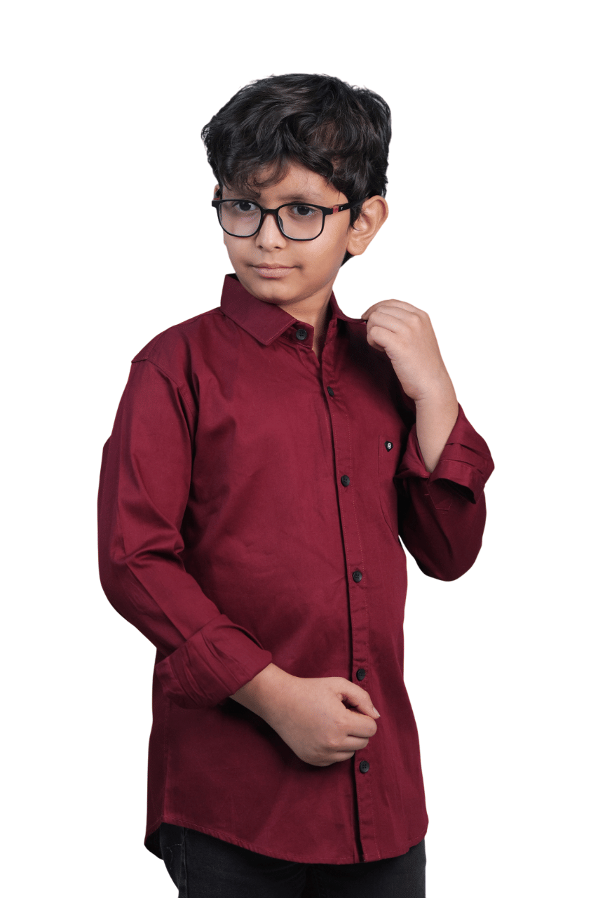     			JABAK CREATION Pack of 1 Boys 100% Cotton Full Sleeves Shirt ( Red )