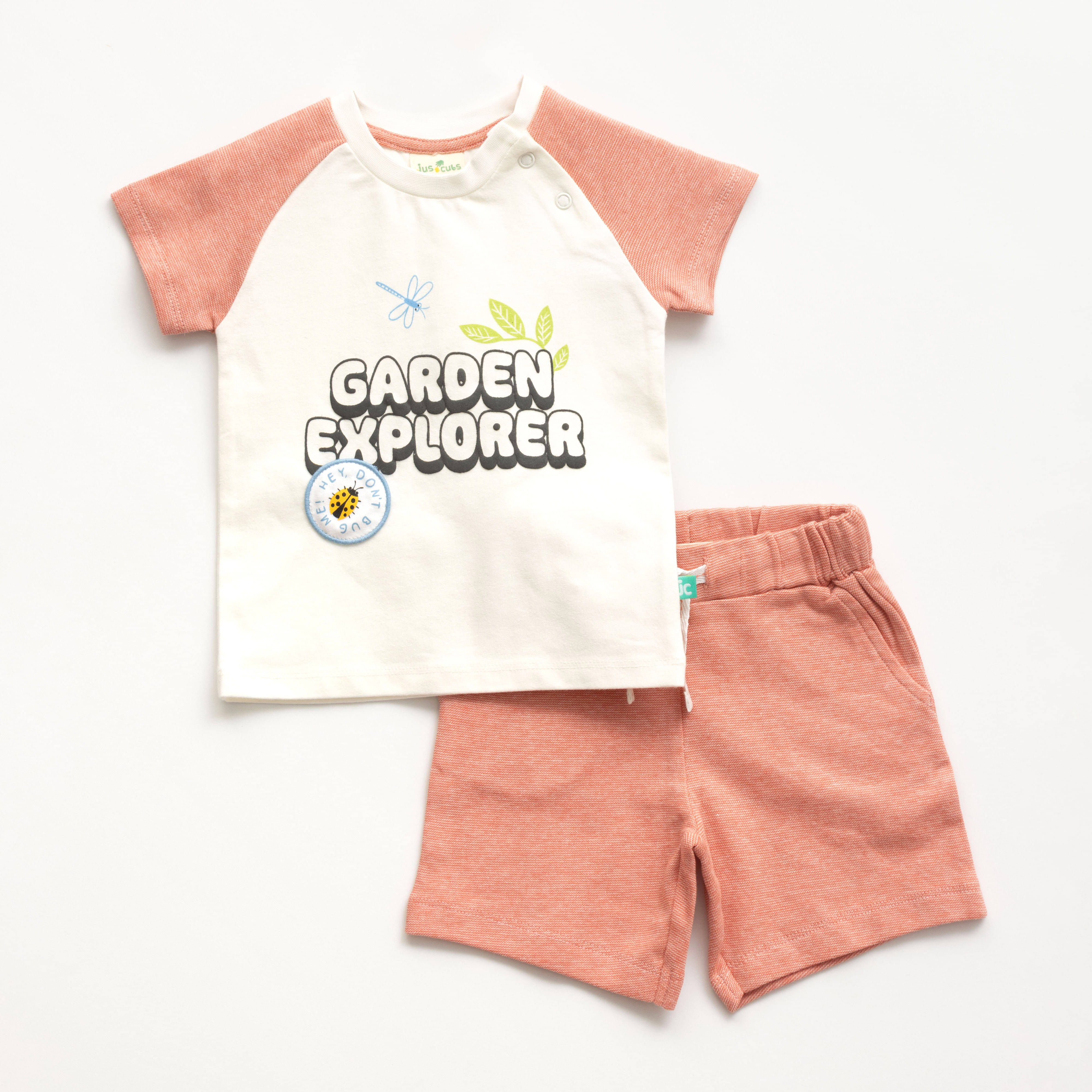     			Juscubs Pack of 1 Baby Boys Cotton T-Shirt & Shorts Set ( White )