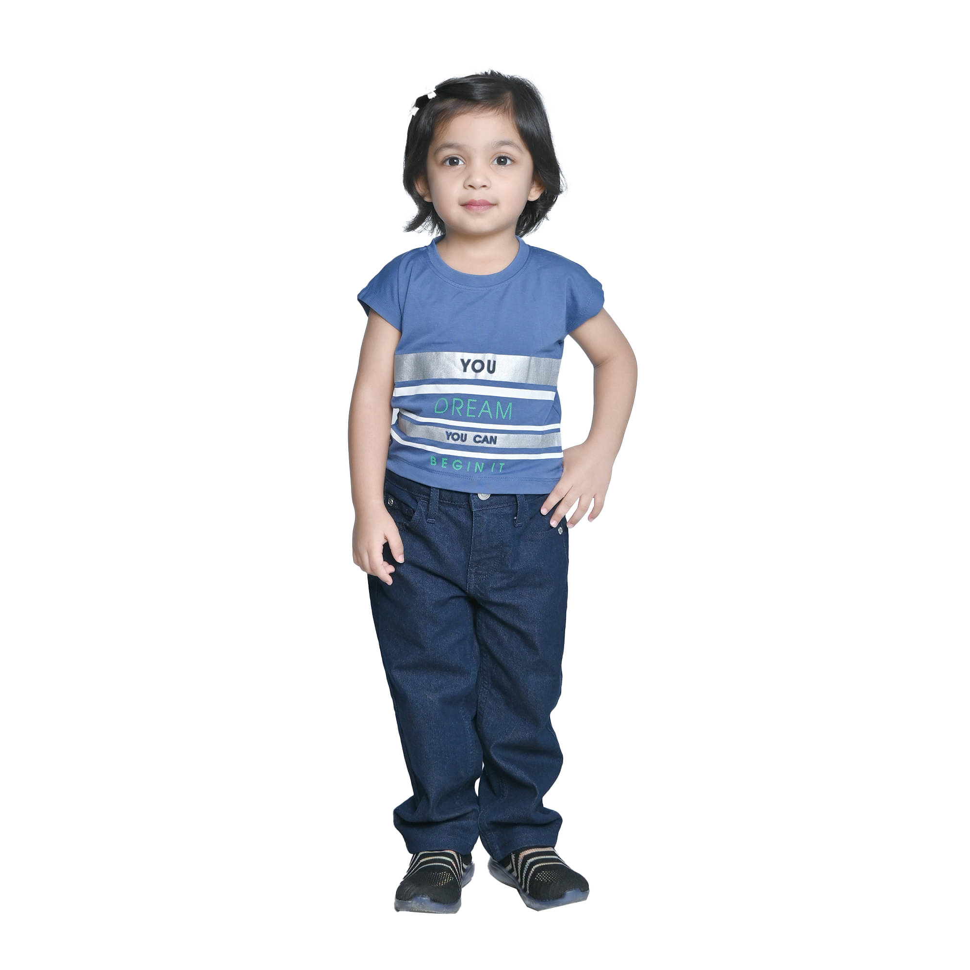     			Kidzee Kingdom Pack of 1 Baby Girls Cotton T-Shirt ( Blue )