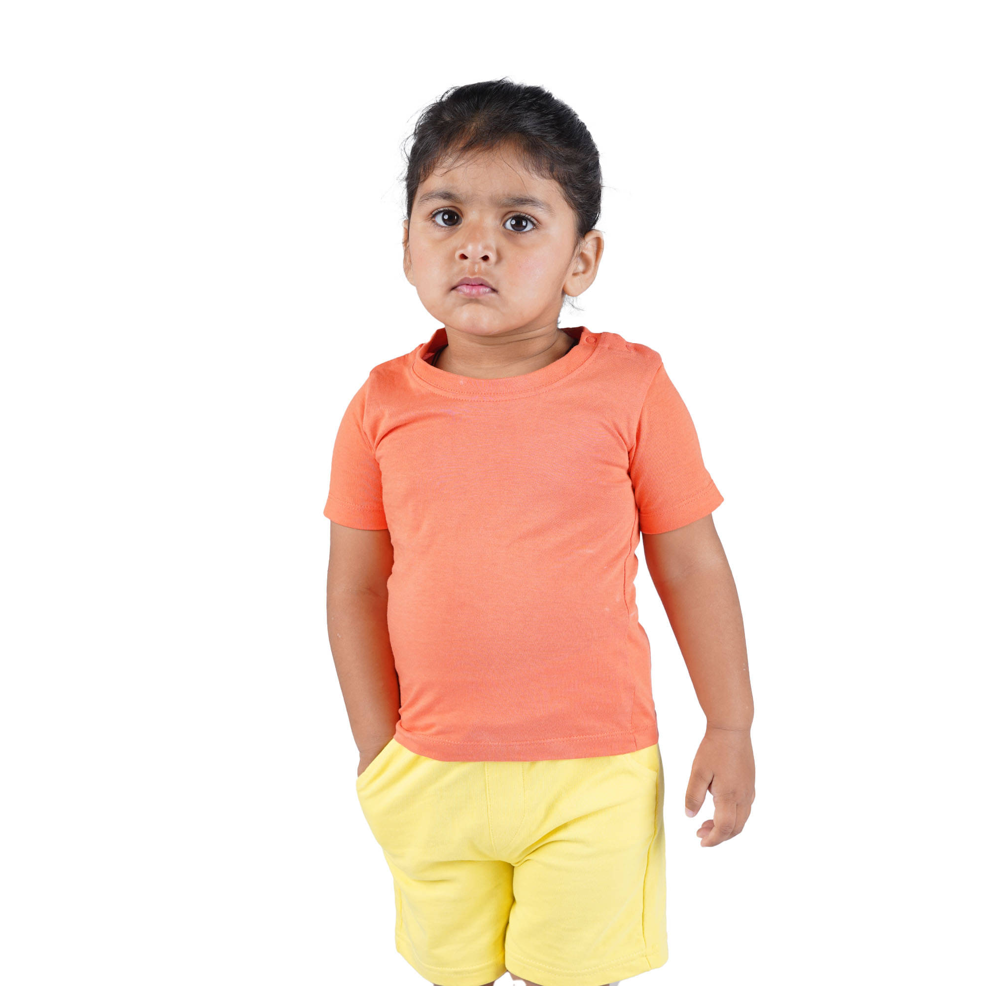     			Kidzee Kingdom Pack of 1 Baby Girls Cotton T-Shirt ( Orange )