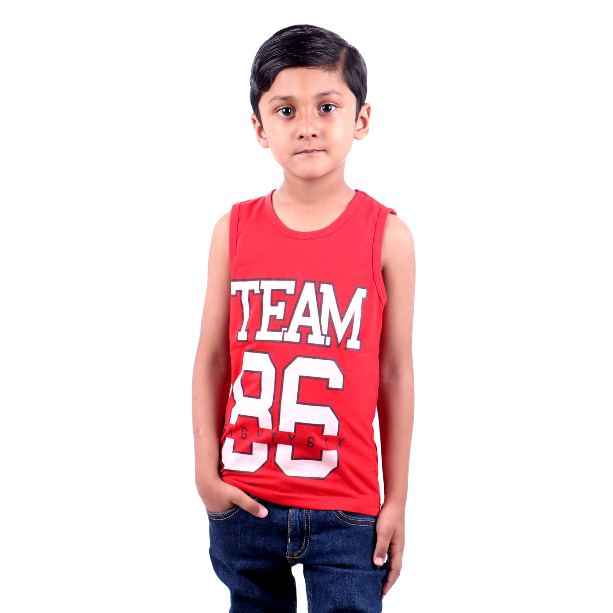     			Kidzee Kingdom Pack of 1 Boys Cotton T-Shirt ( Red )